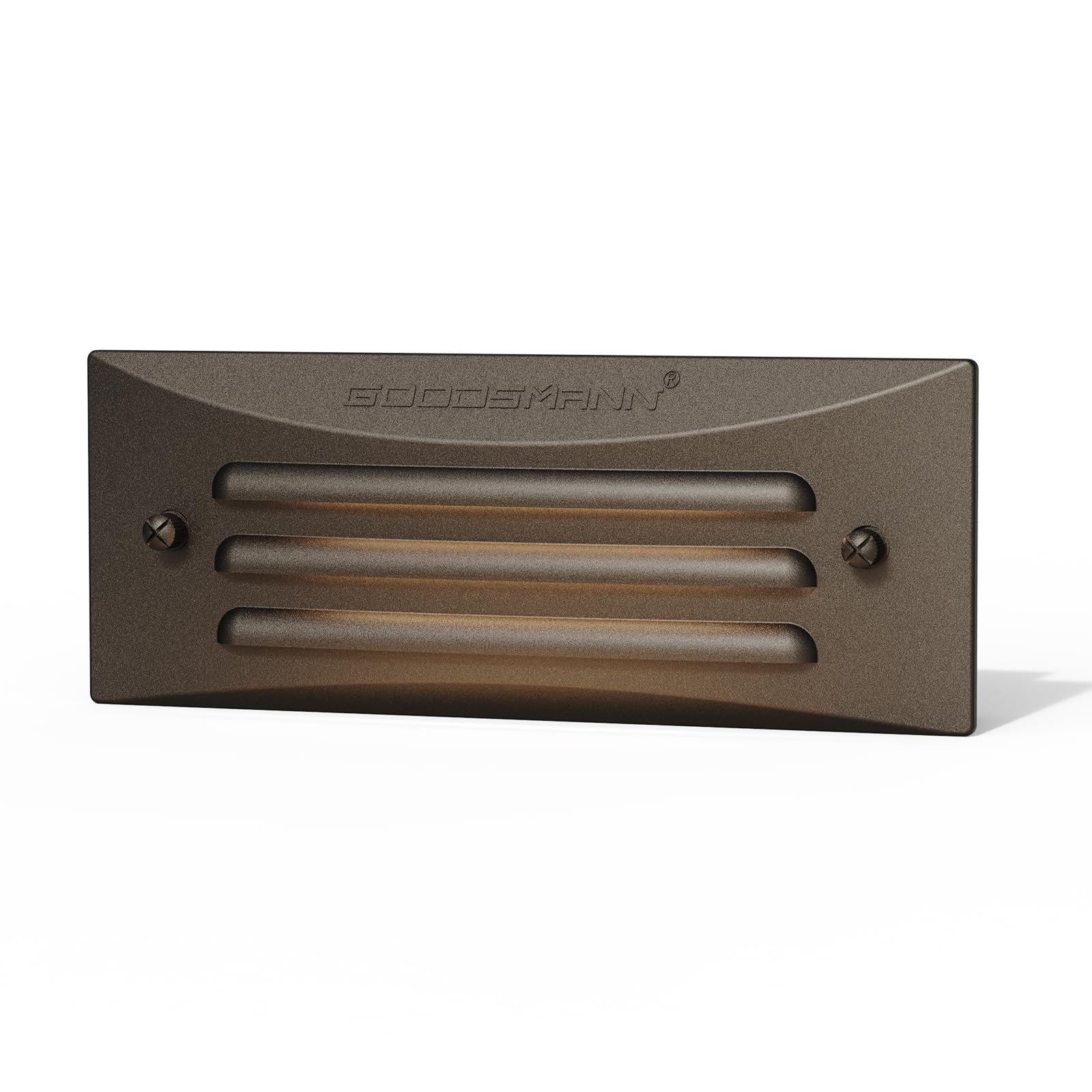GOODSMANN Low Voltage Step Light Outdoor 12V AC 1.2W LED Deck Light, 3000K Warm White, Aluminum, Black, 1 Pack, Model f46f44