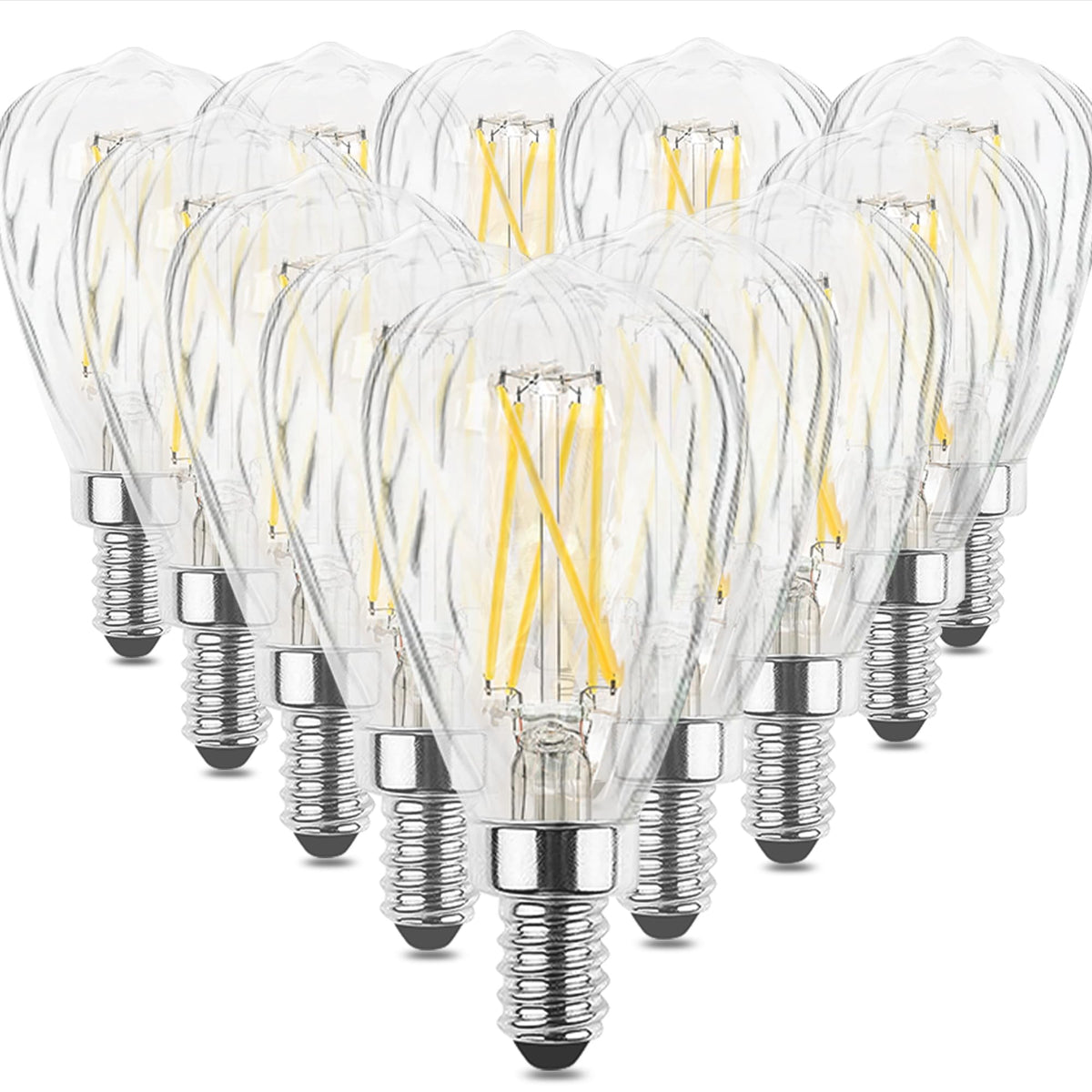Hmyyjt 12V Led Bulb For 12-36V Ac/Dc - E26 Led Light Bulb 40W - Warm White 2700K 12 Volt Led Light Bulbs For Rv,Clear Glass, 12P