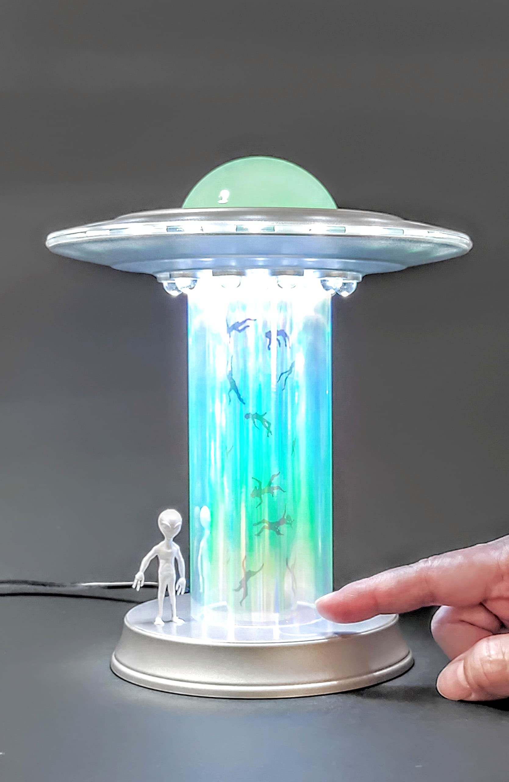 Ufo Model Human Abduction Touch Table Lamp Led Alien Encounter Decoration Area 51 Spacecraft Space Lover Holographic D  Cor Colo