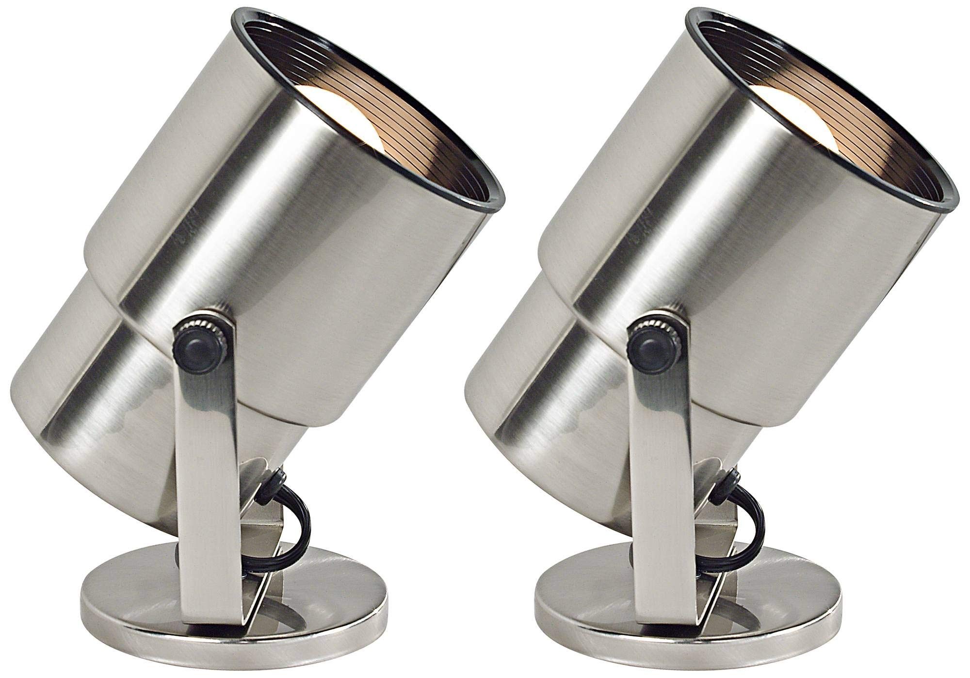 Pro Track Set Of 2 Small Uplighting Indoor Accent Spot-Lights Plug-In Directional Adjustable Floor Plant Home Decorative Art Des