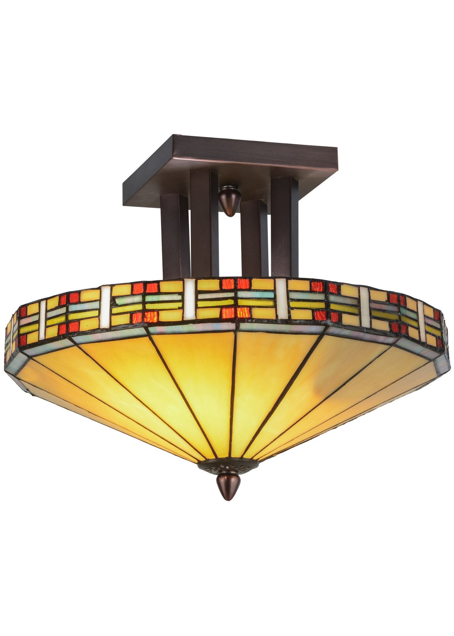 Meyda Tiffany 144759 Arizona Semi Flush Mount, 16 W