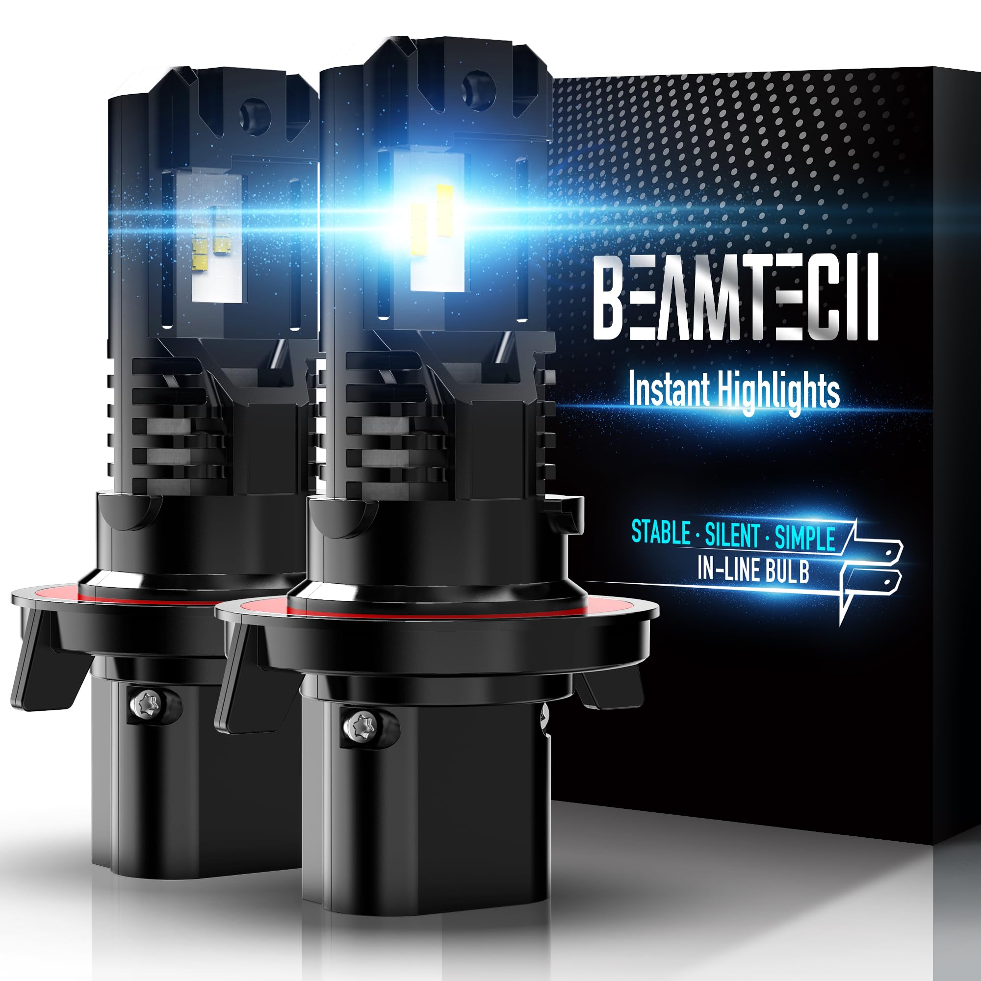 BEAMTECH H-13 9008 Powersport Bulb - Off-Road/Fog Light, 2 PCS, H13/9008 Size