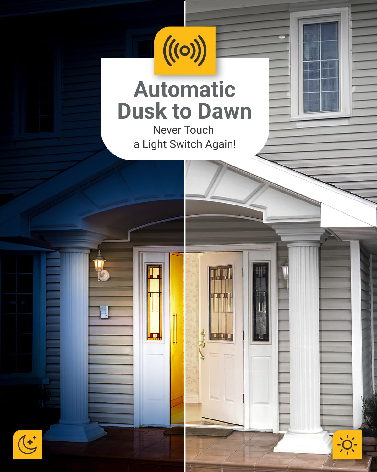 Sunco Dusk To Dawn Light Bulbs Outdoor Light Sensing B11 Led Candelabra Bulb Photocell Sensor, 5W=40W, 3000K Warm White, 450 Lm