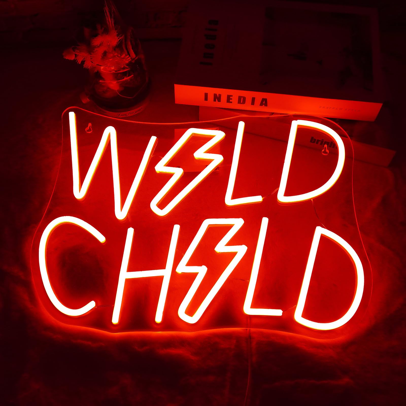 Horseneon Wild Child Neon Sign Dimmable Creative Led Wall Decor For Home Colorful Neon Lights For Child Edgy Room Decor Teens Unique Back To School Gift For Students