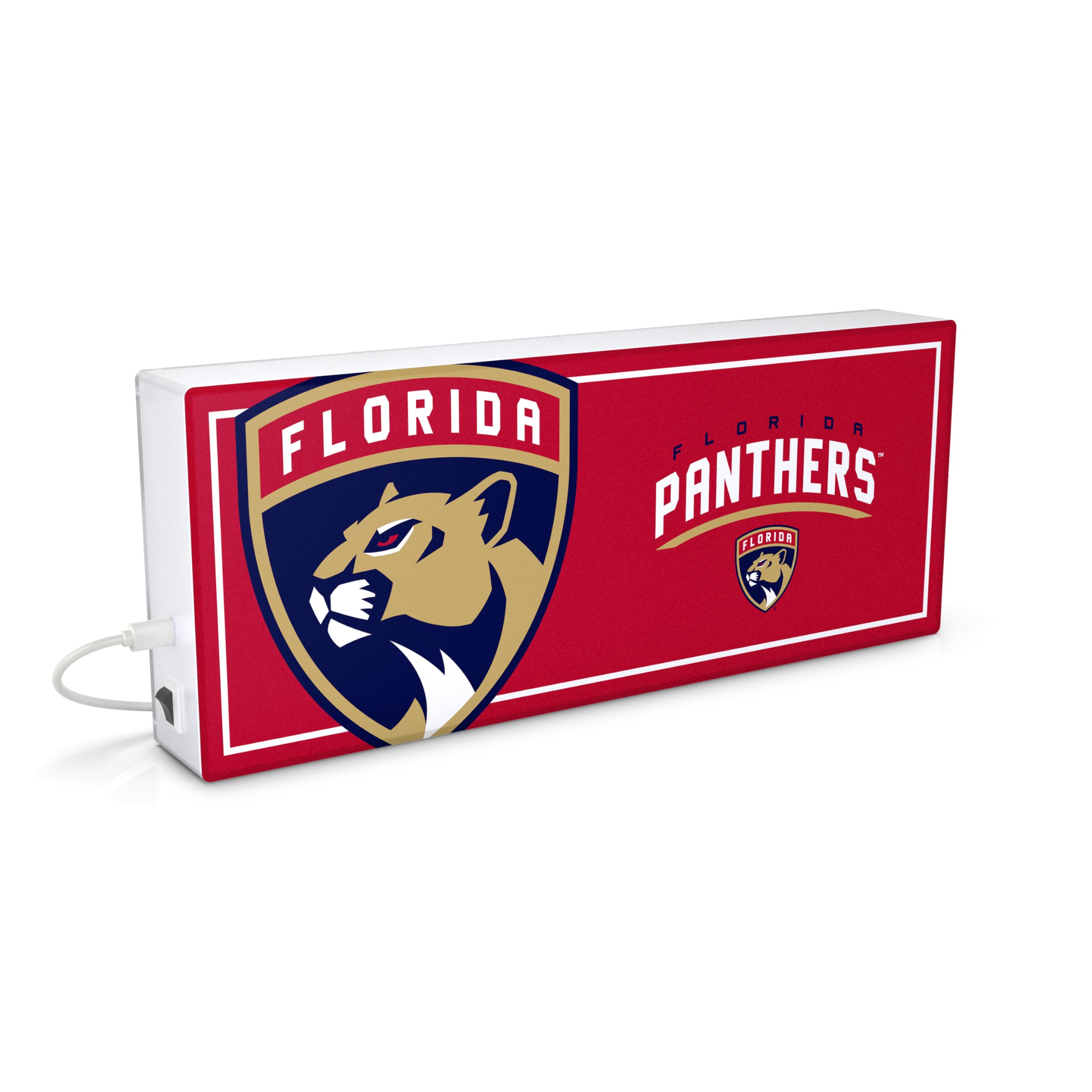 SOAR NHL LED Ambience Light Box: Elevate Your Space with Officially Licensed Wall D  cor, Florida Panthers