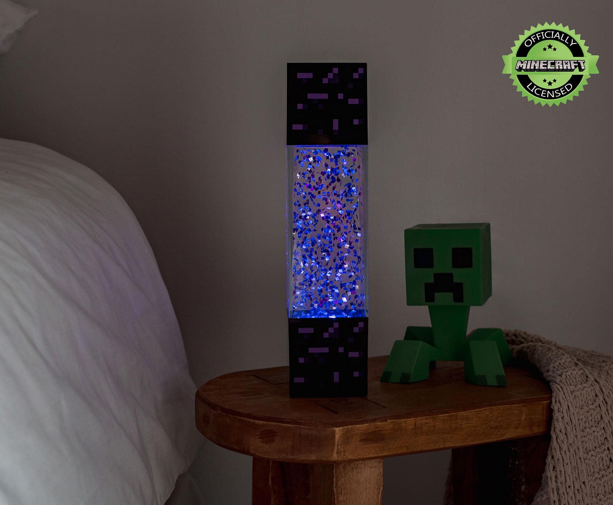 Ukonic Minecraft Multi-Nether Portal Lamp | LED Light | 12 Inches Tall | Multicolor | Model 16112