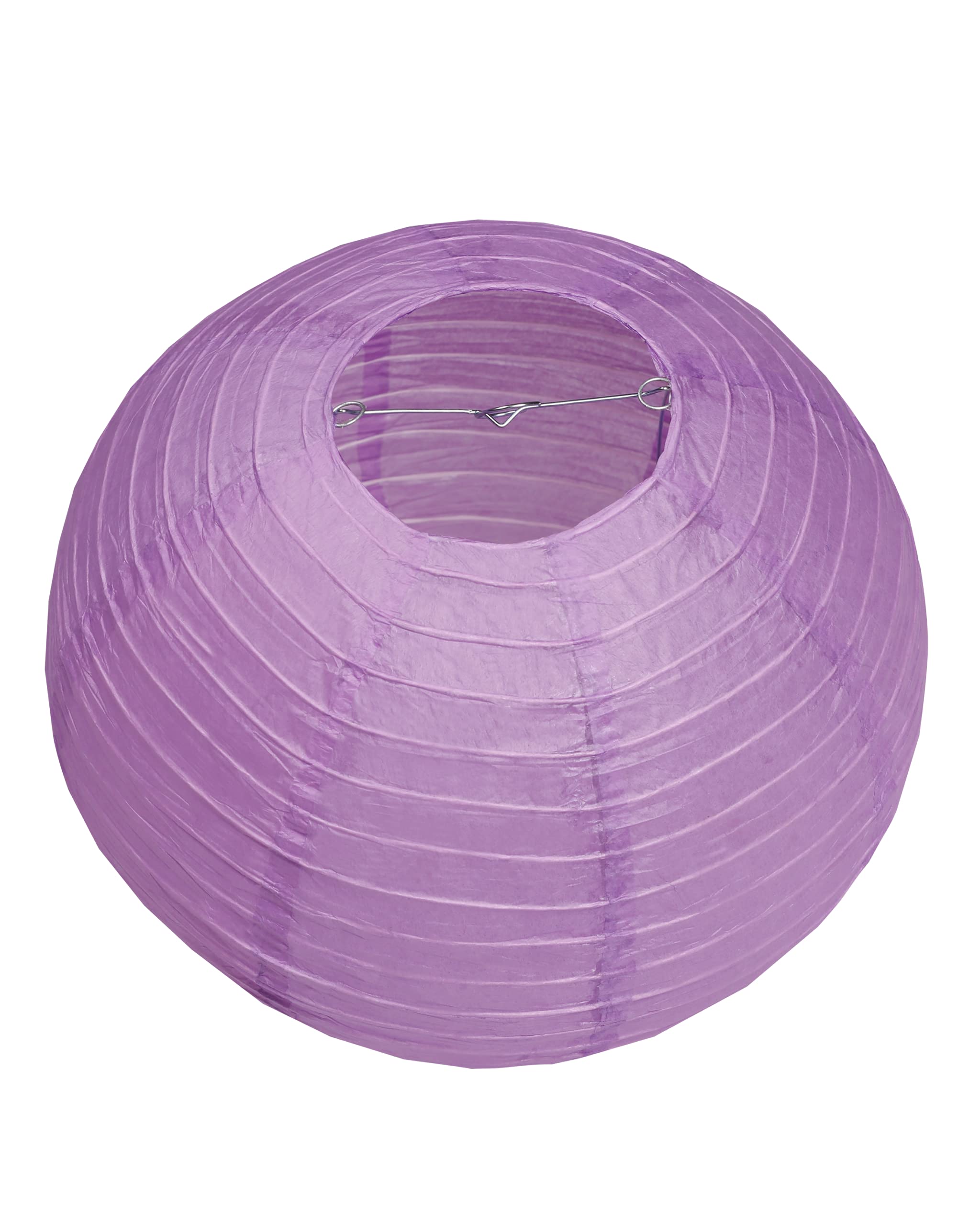 Pack Of 6 Round Paper Lanterns Lamp Wedding Birthday Party Decoration (Lilac, 4''/10Cm)