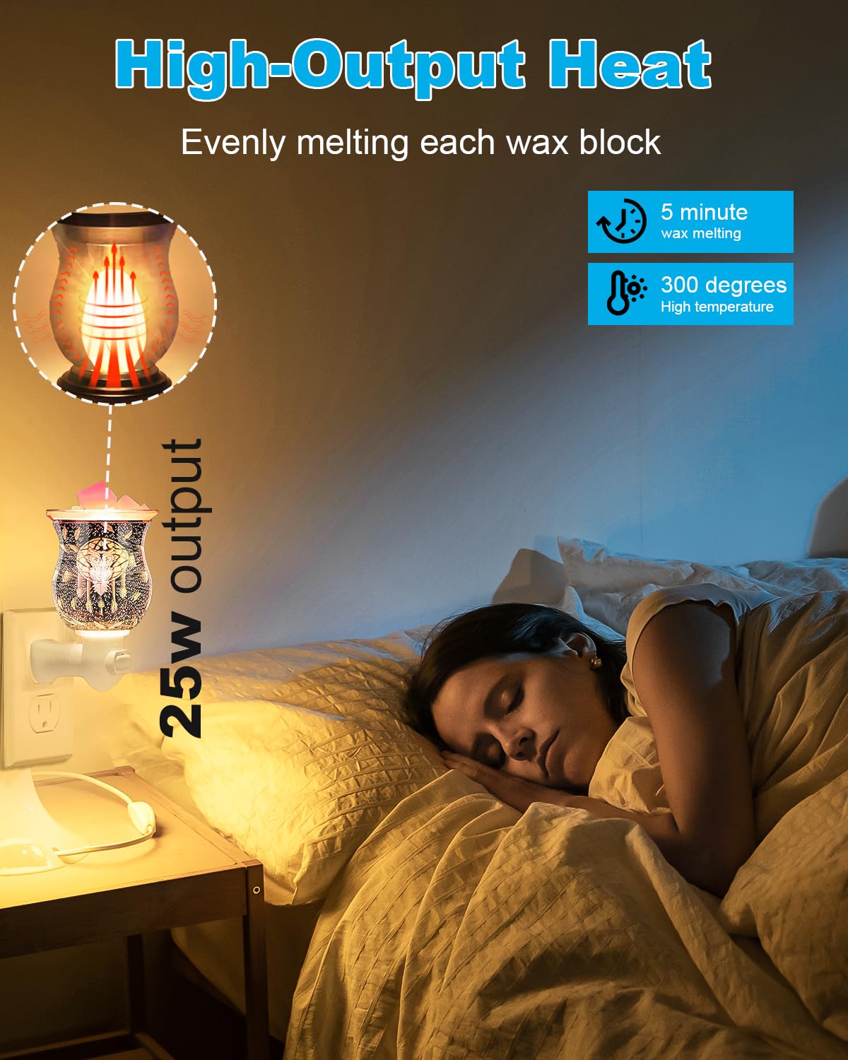 Ouukoo Himalayan Salt Lamp Bulbs - 120V 25W High Output Warm White Light 2700K For Himalayan Salt Lamps & Baskets, Scentsy Plug-