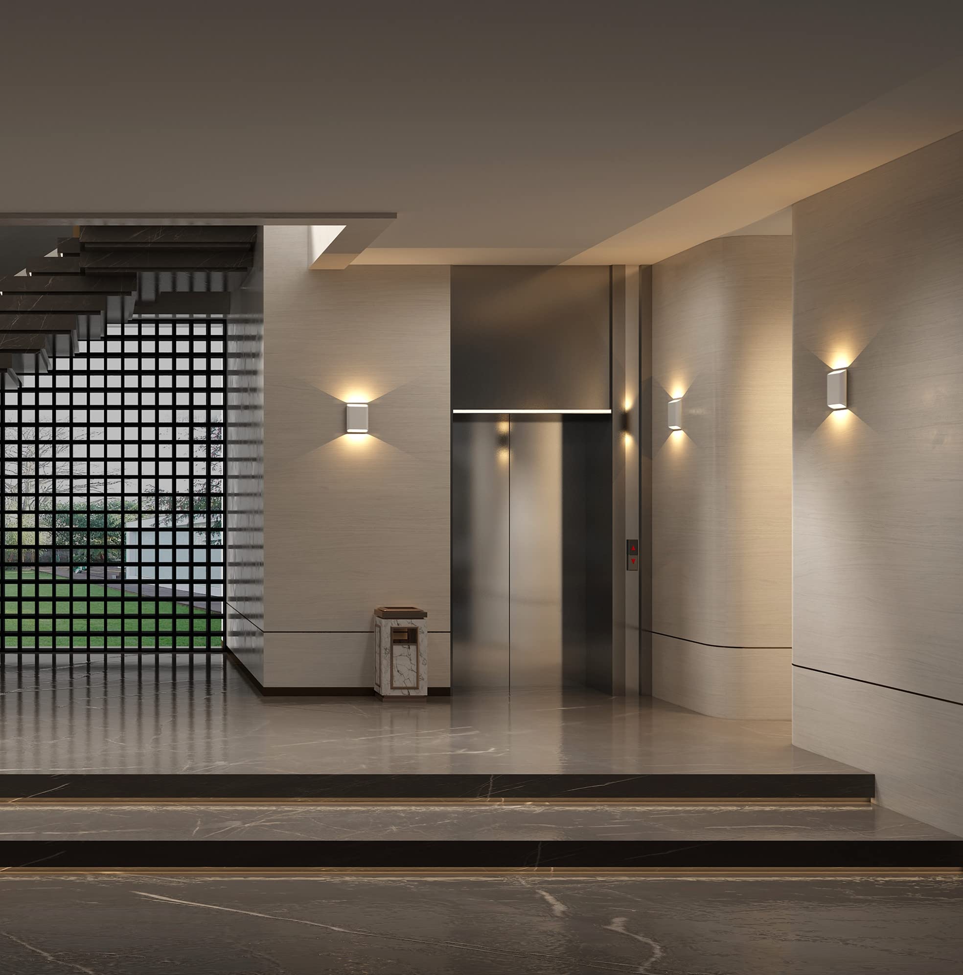 Ilucezzo Led Wall Lights Outdoor Wall Sconces Dimmable 15.5W, Ip65 Waterproof Porch Lights Up And Down Modern Wall Lamps, Patio