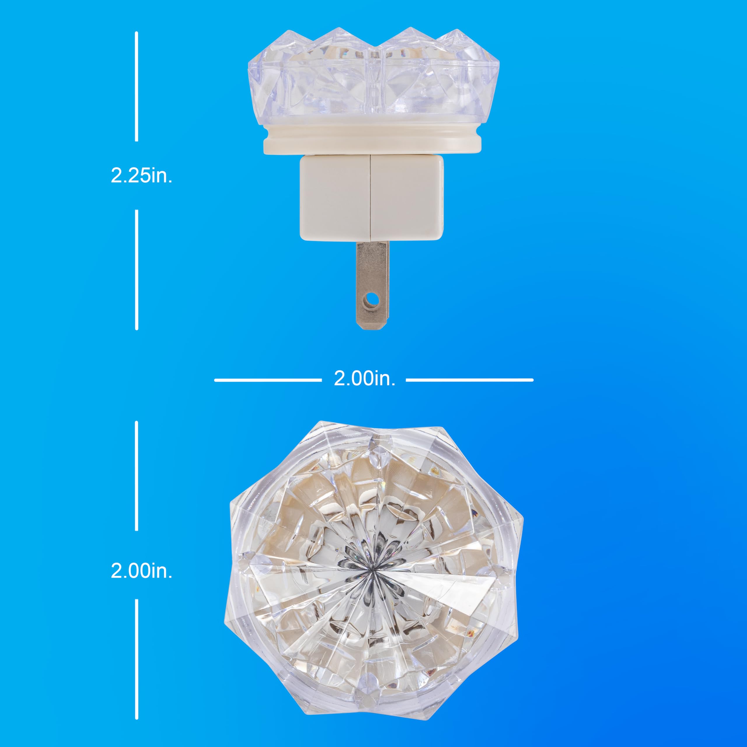 GE Jewel LED Night Light, Plug-in Amber, UL-Certified, Energy Efficient, 2 Pack, Model 11286