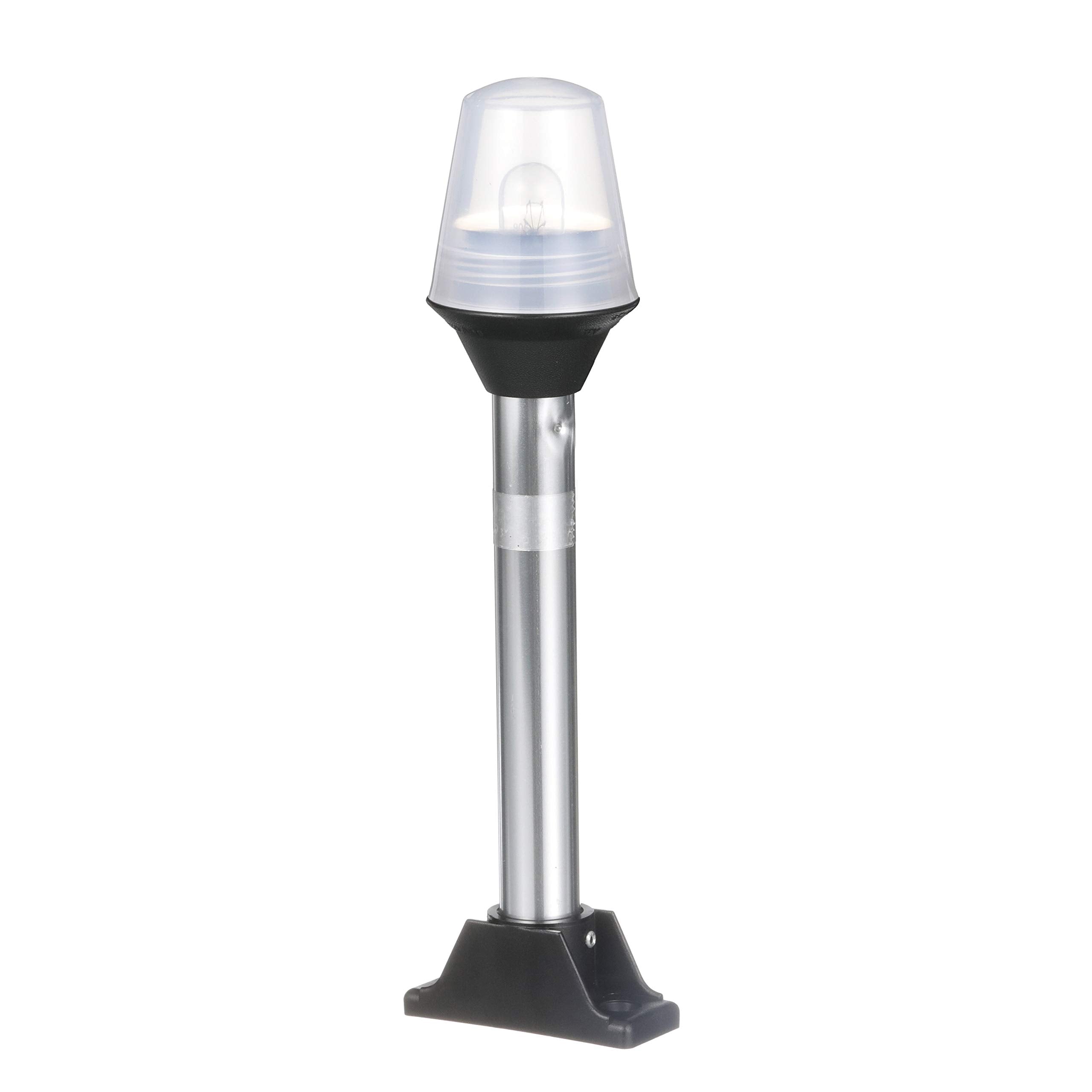 Attwood 5122-08-7 All-Round Fixed Base Navigation Light, Black Base, 8-Inch
