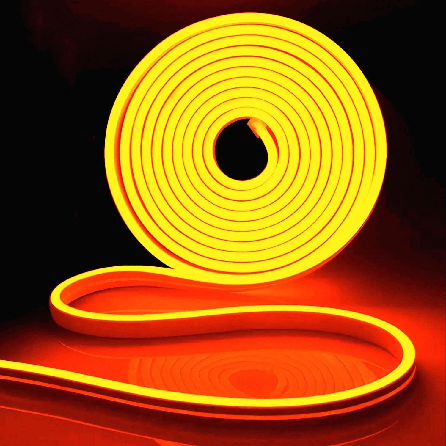 Inextstation 16.4Ft Orange Neon Led Strip Lights, Waterproof Flexible 12V For Diy Decor
