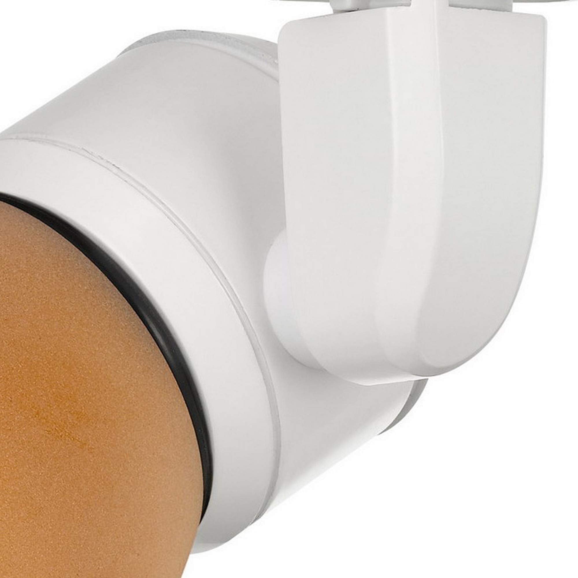 Benzara 10W Integrated LED Track Fixture, Metal, Orange and White, Model BM220626