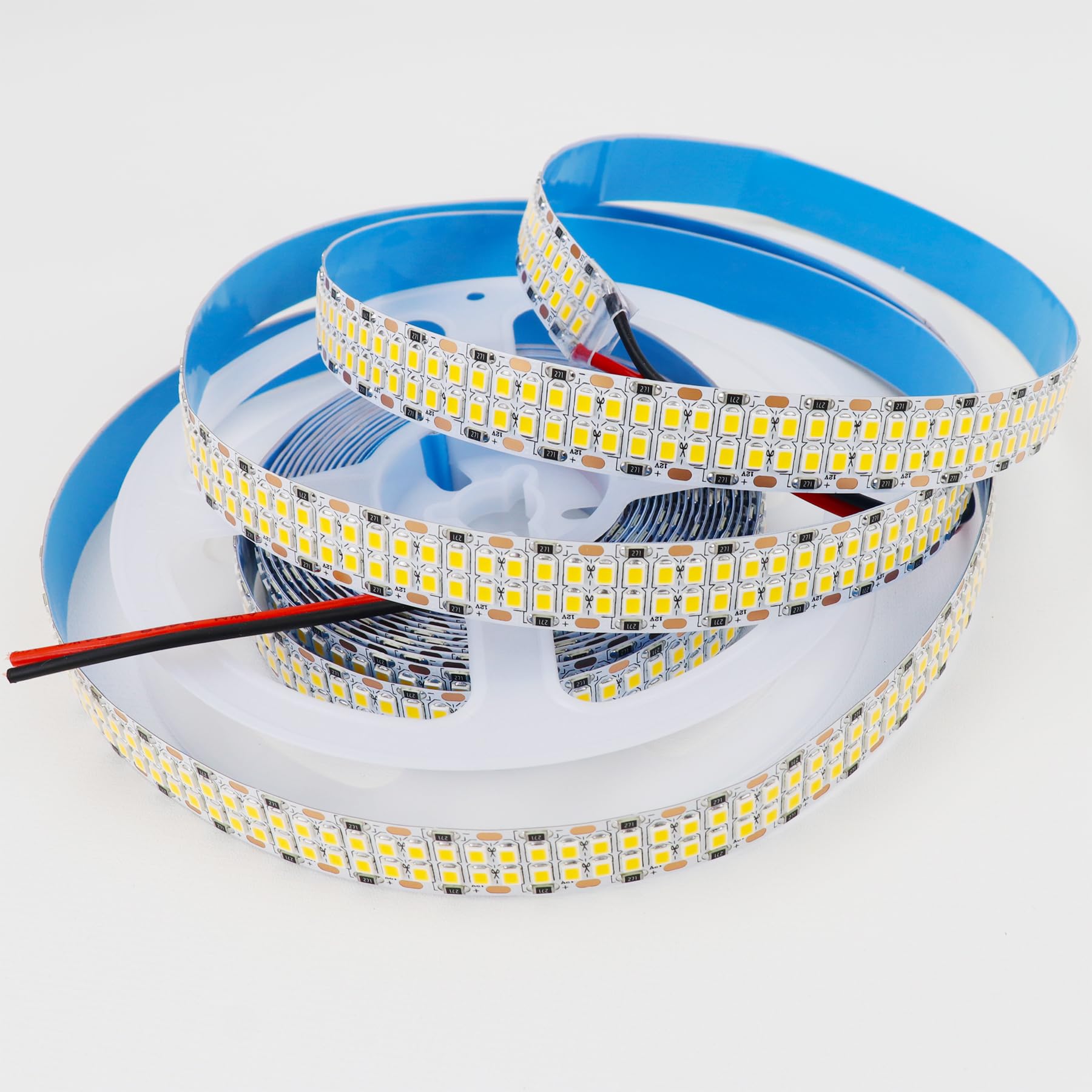 Ledenet 2835 Smd Warm White Led Strip Lights 3000K Dc 12V 2400 Leds 16.4Ft/5M Double Row Flexible Led Strip Tape Light Ribbon La