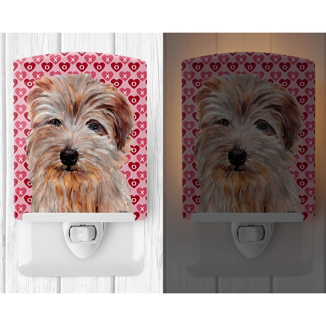 Carolines Treasures Night Light, Norfolk Terrier, Ceramic, UL-Certified, 6x4x3in, Multicolor, Model SC9712CNL