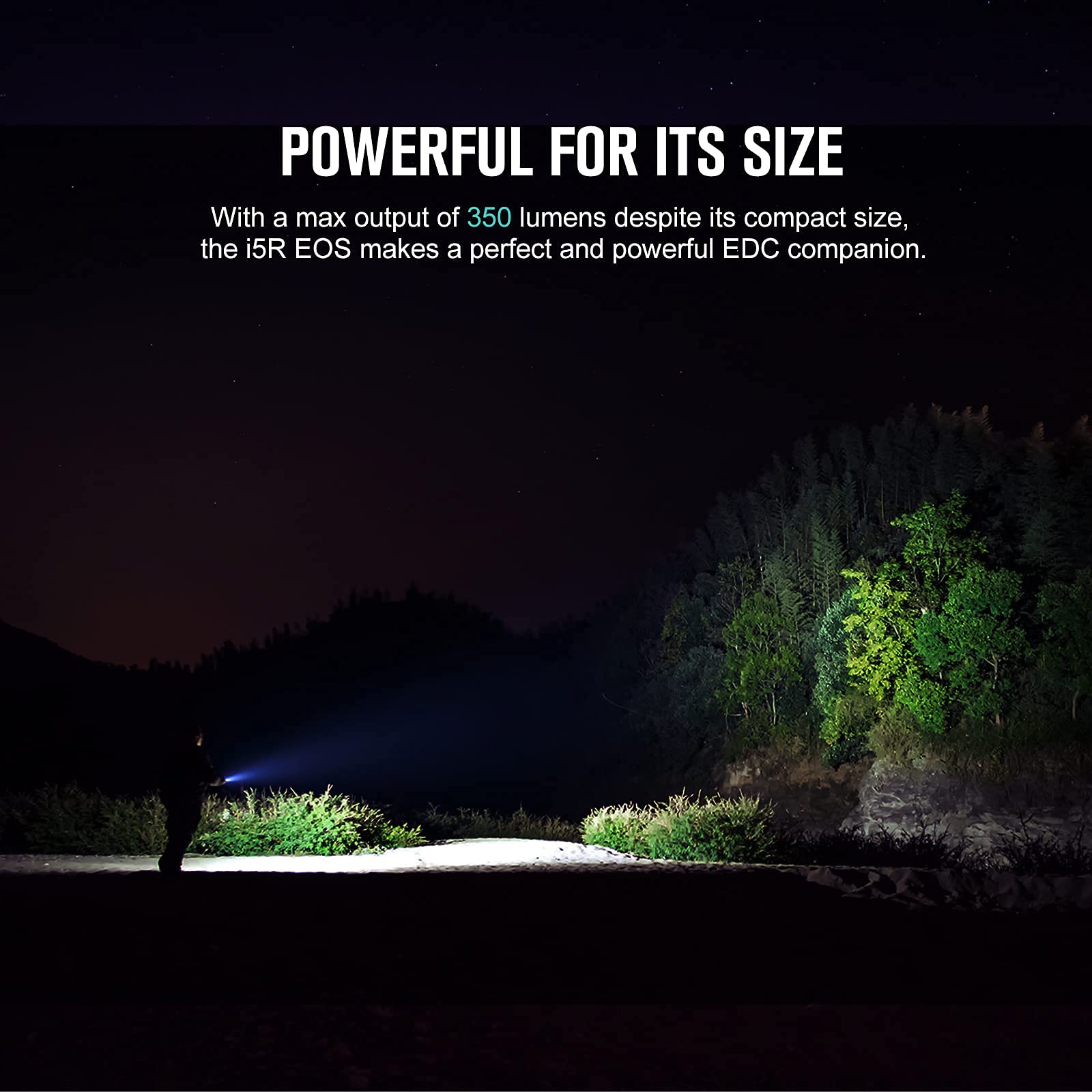 OLIGHT I5R EOS 350 Lumens Rechargeable Tail-Switch LED Flashlight Powered by USB Rechargeable Battery, Slim EDC Pocket Flashligh