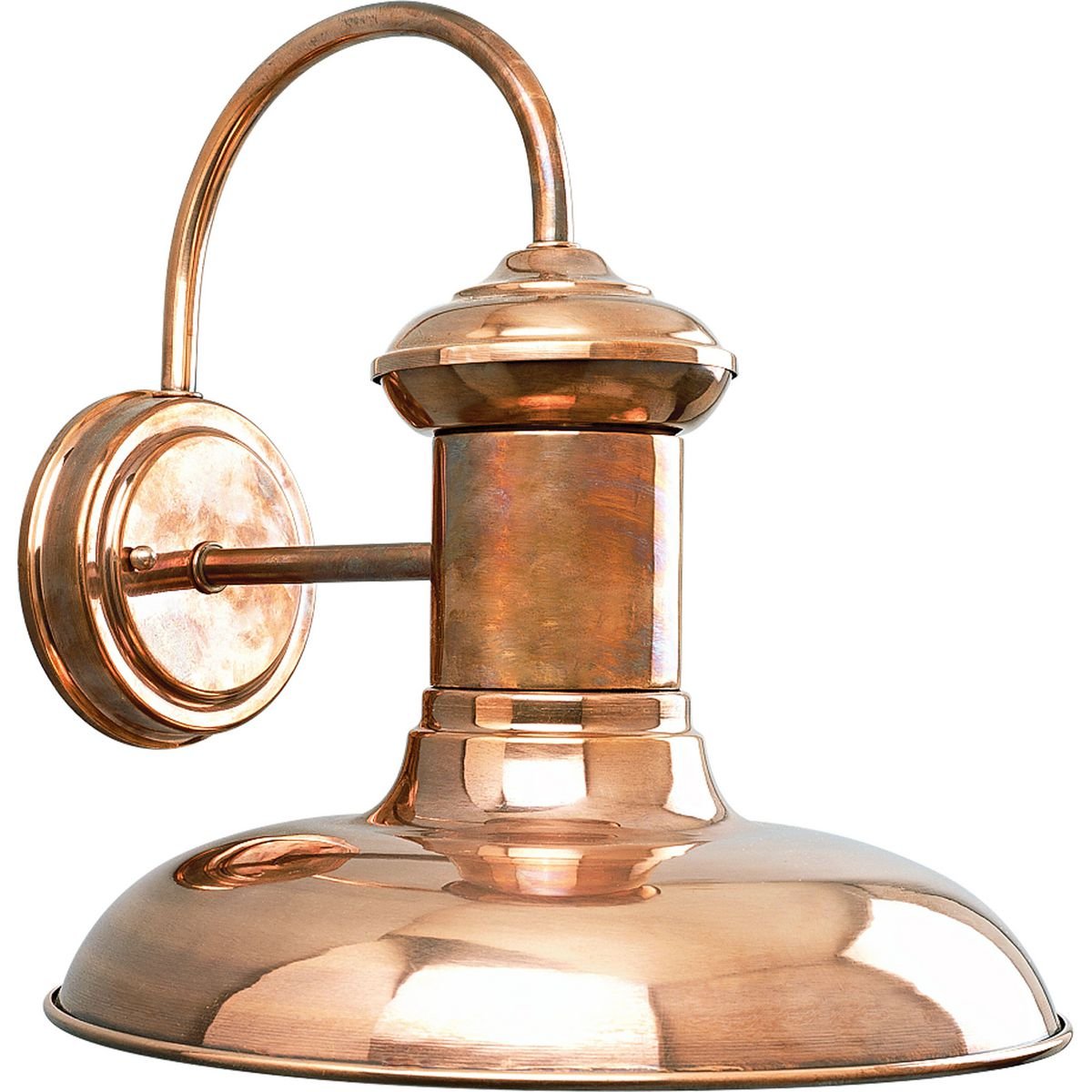 Progress Lighting Brookside Outdoor Light Fixture, 12in Width x 12-3/8in Height, Brown, Model P5723-14, Copper Material