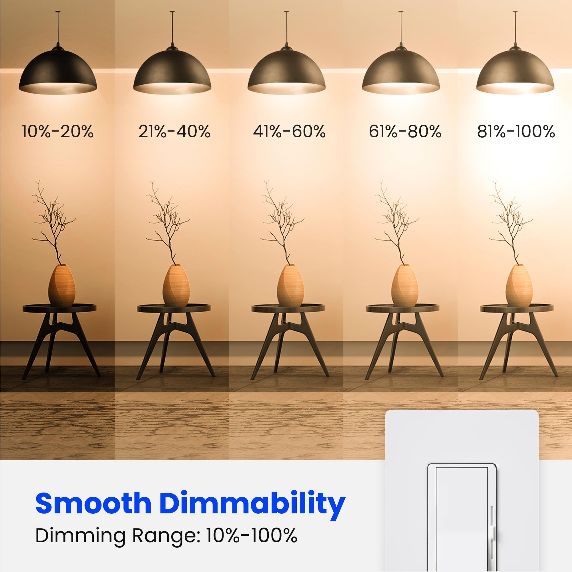 Feit Electric A19 Led Light Bulb, 75W Equivalent, Dimmable, E26 Base, 2700K Soft White, 1100 Lumens, Clear Glass Filament Light