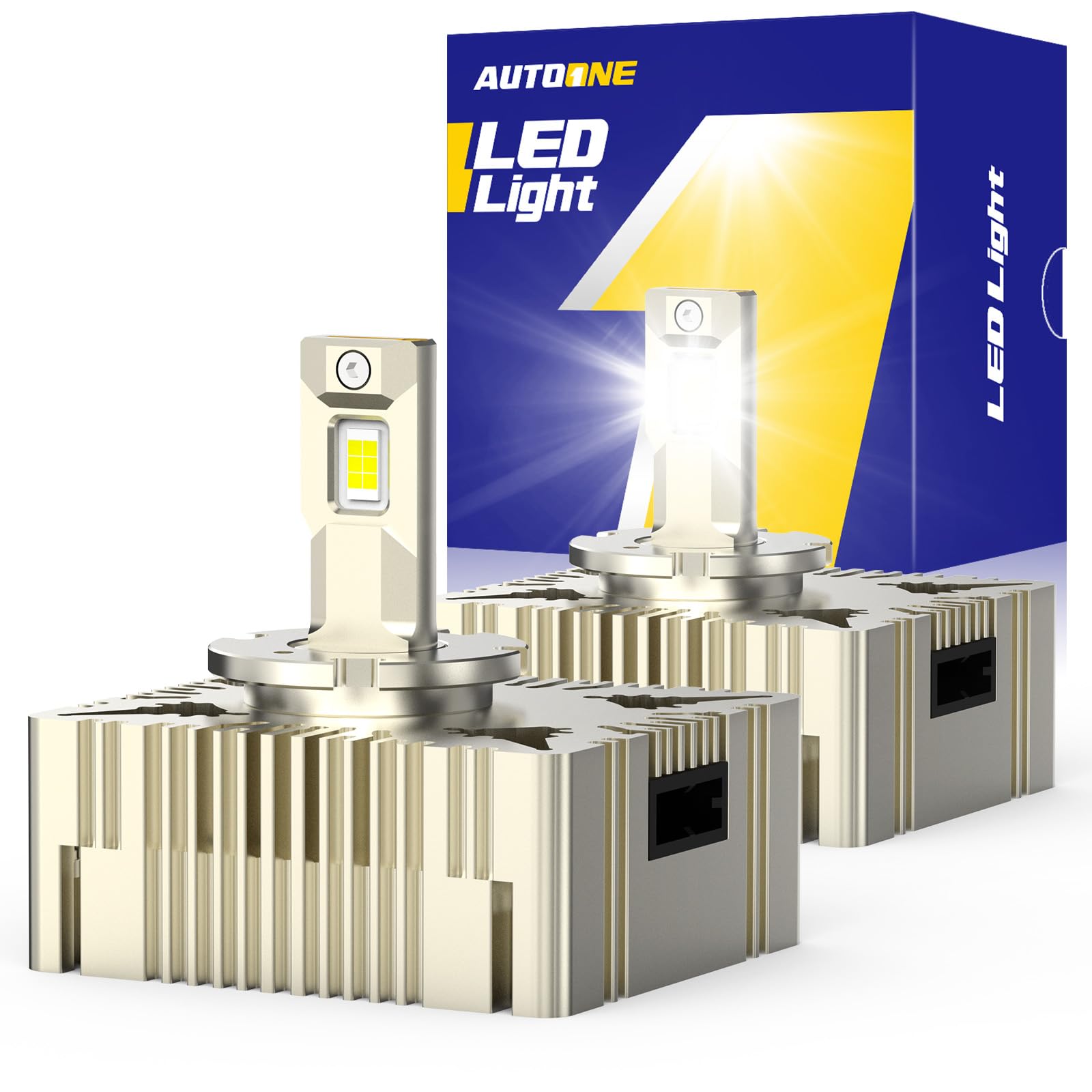 AUTOONE D5S D5R Bulbs, 900% Brighter, 32000 Lumens, 6000K, 50000 Hours Lifespan, Fog Light
