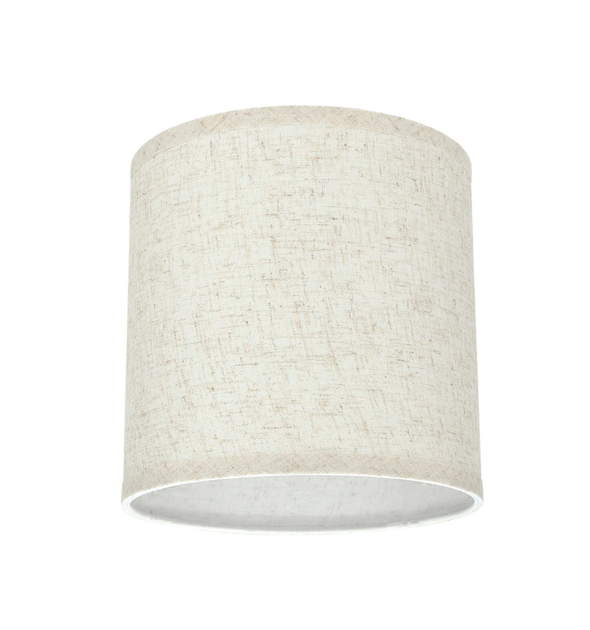 Aspen Creative Drum Lamp Shade, Flaxen Linen, 8in Wide, Model 31051A