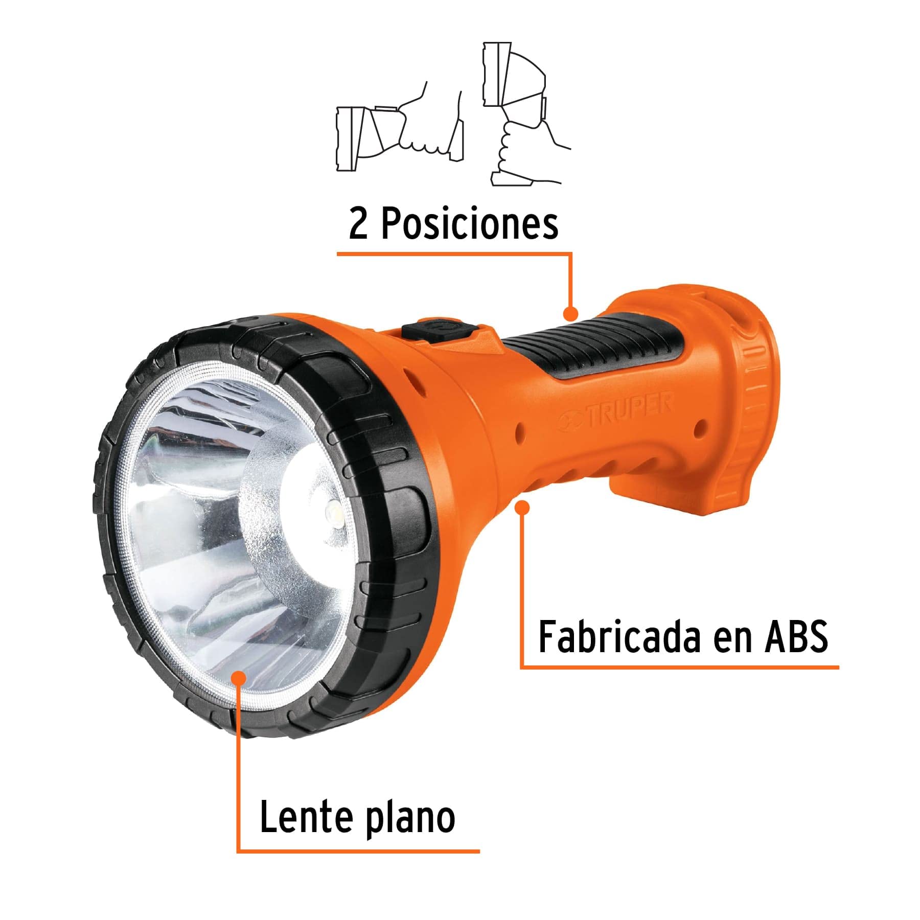 Truper Lile-9T 9-Led Rechargeable Flashlight, 40 Lumens