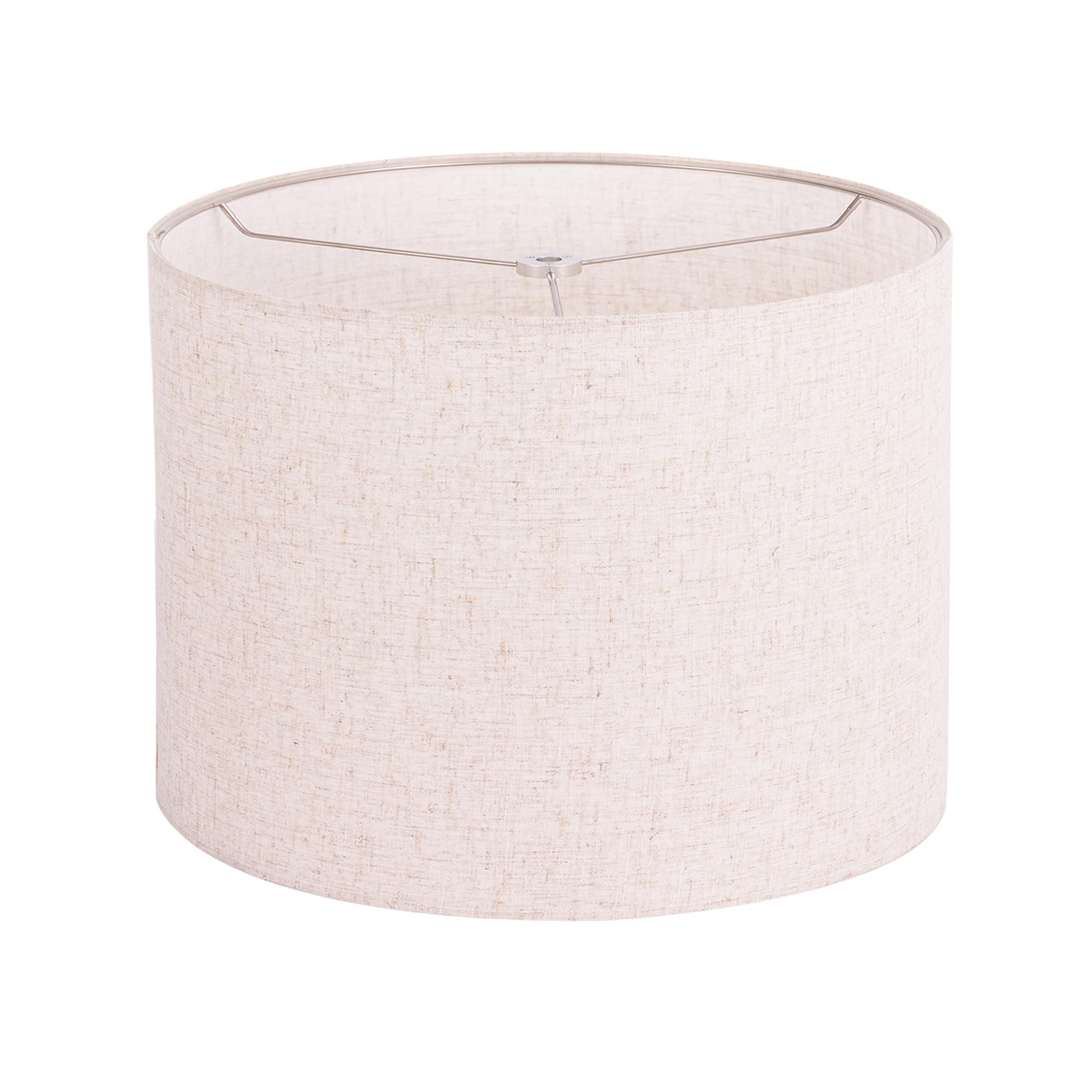 Wellmet Lampshade for Table, Bedside, Floor Lamp - 13inx13inx10in, Linen, Fabric Drum, Model DS-TLS, Classic Modern Style