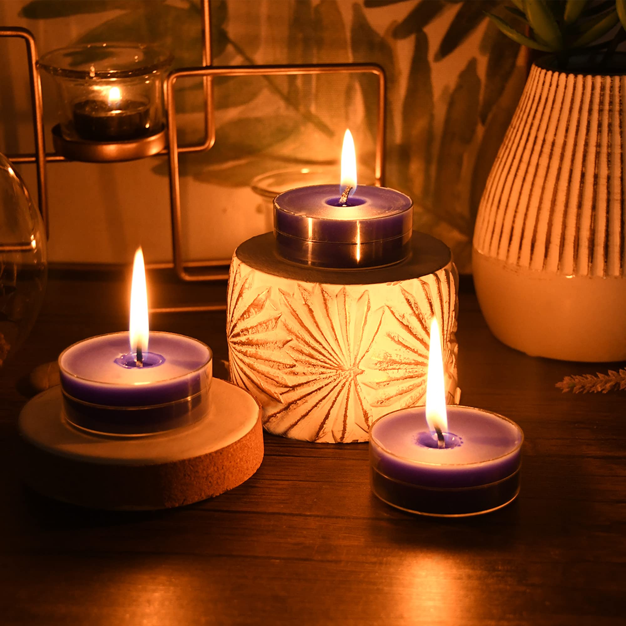 Zest Candle 12-Piece Tealight Candles, Mega Oversized Blue S