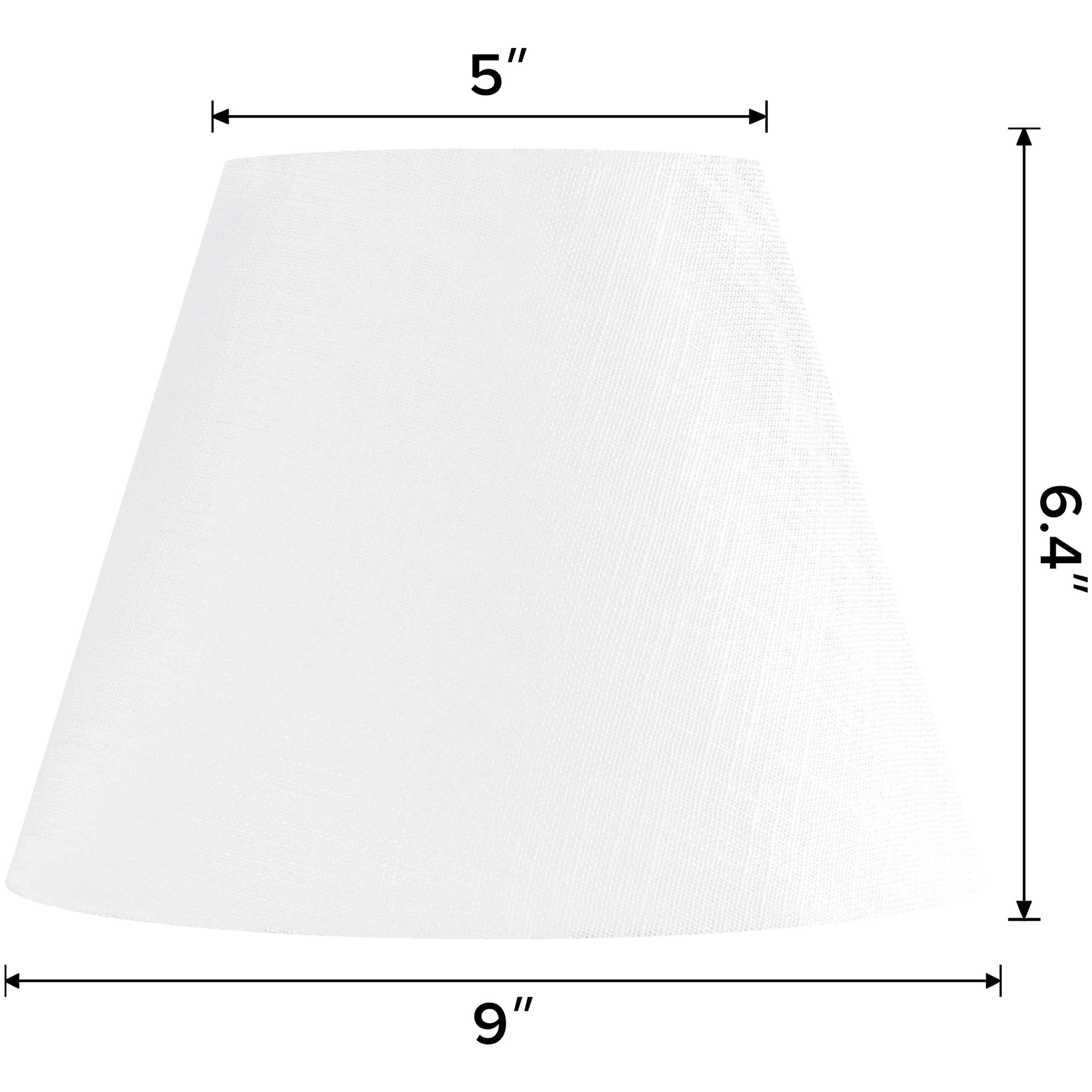 Goso 9'' Small White Lamp Shades For Table Lamps Set Of 2 Bell,5''  *9''  6.4'' (Spider) Modern Wall Lamp Shade Linen Replacemen