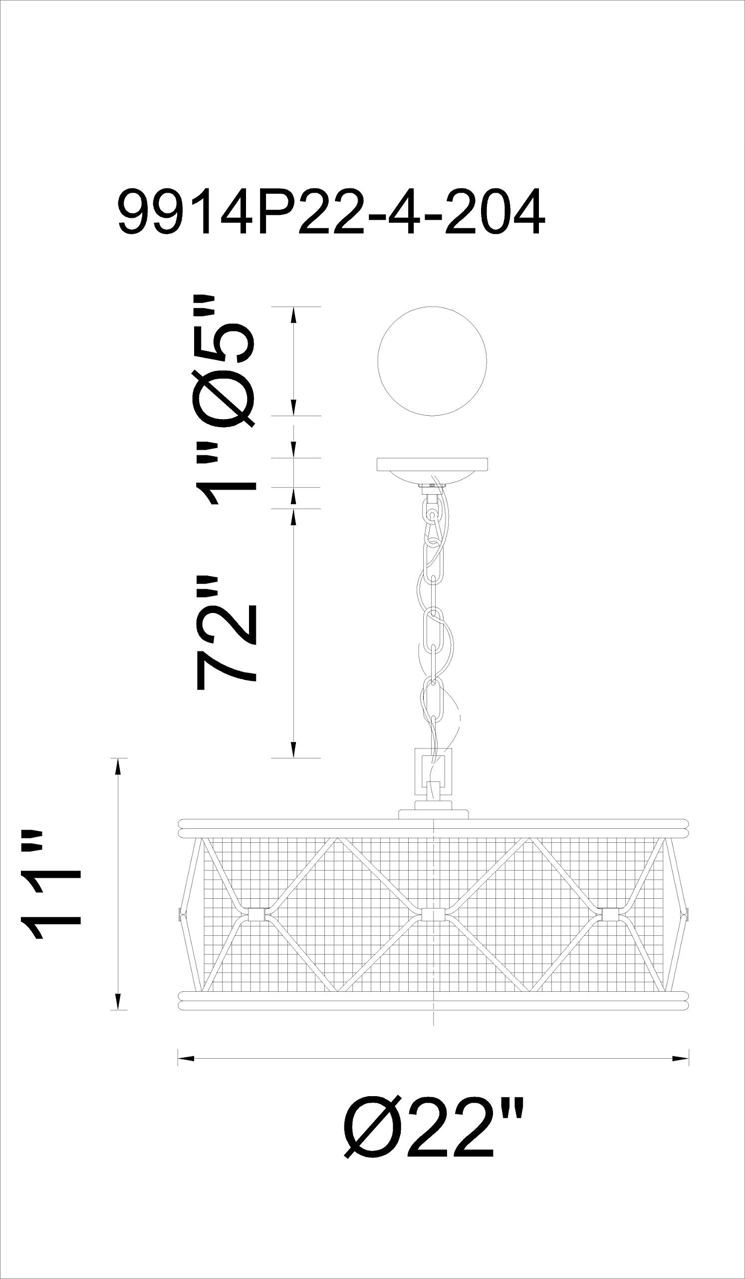 Cwi Lighting Kali 4-Light Farmhouse Metal Chandelier, Light Brown Finish, Stylish Home Decor