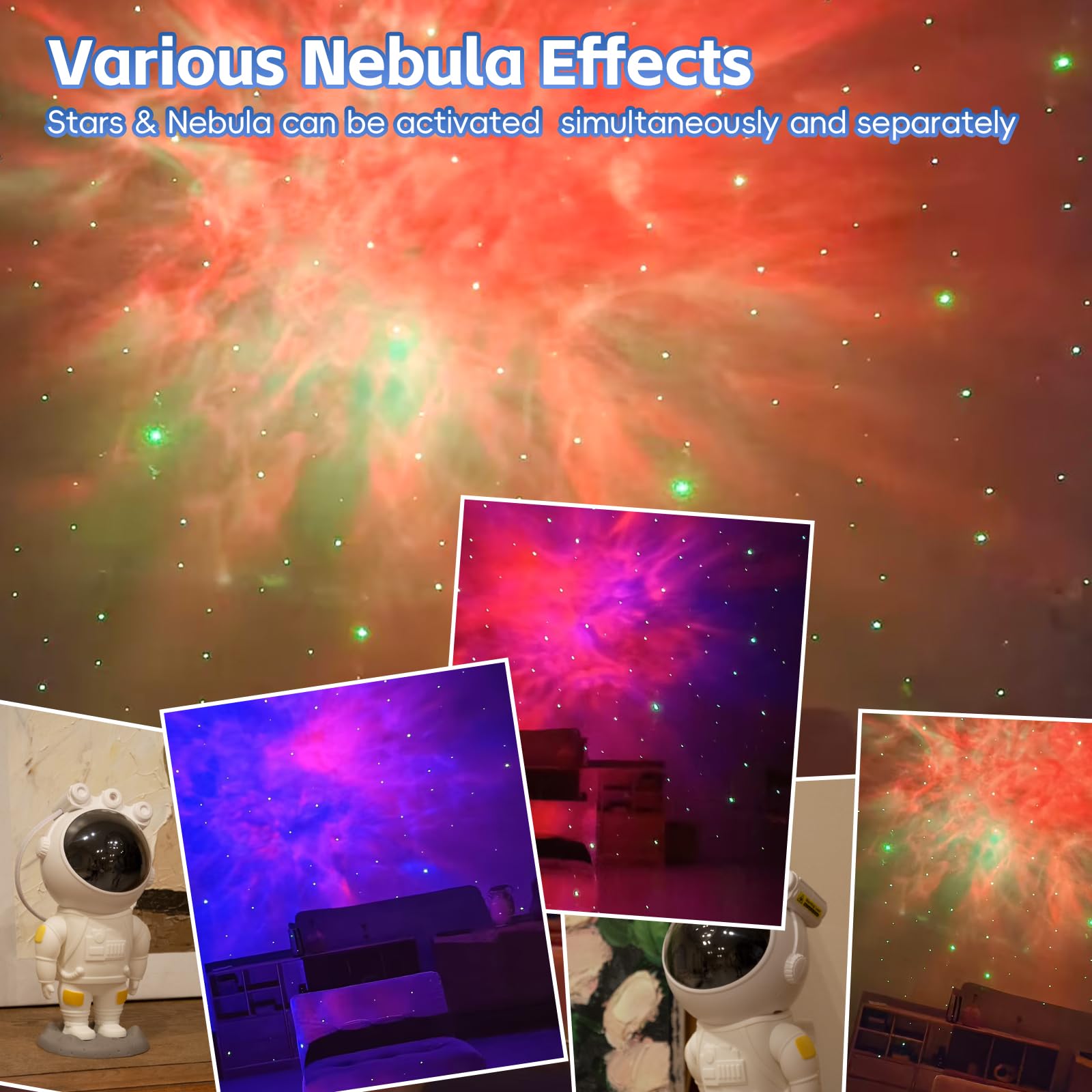 Astronaut Projector, Space Projector For Bedroom Star Night Light, Galaxy Lights For Bedroom Aesthetic, Space Buddy Room Decor A