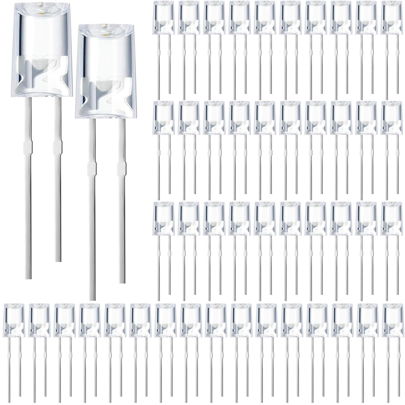 Honoson LED String Light Replacement Bulbs, 3mm, 3V, 0.06W, Energy Efficient, Cold White, 360 Pcs for Outdoor Festival Patio Garden Wedding