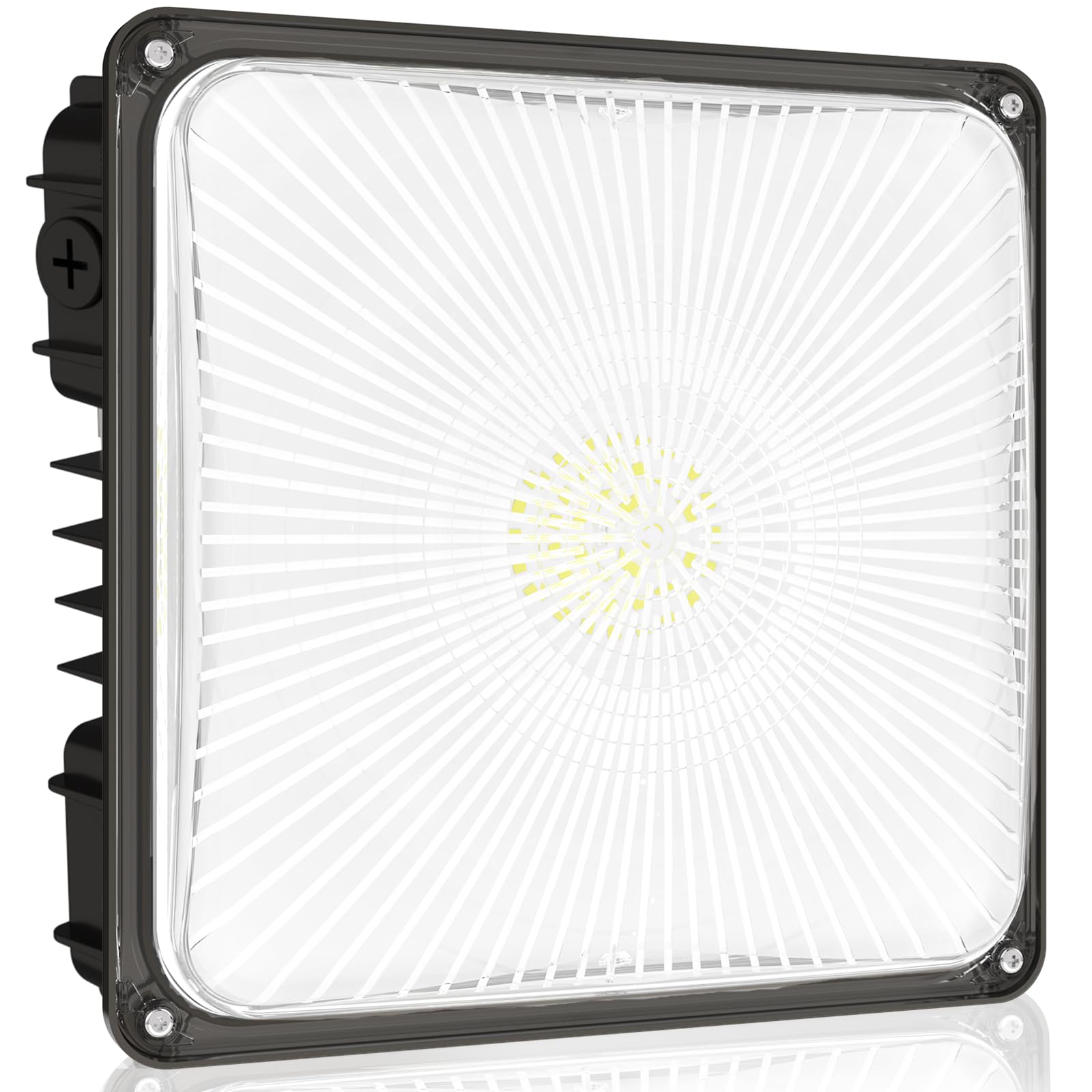 HYPERLITE 100W LED Canopy Light, 14000LM, IP65 Waterproof, Aluminum, Bronze, Model CN-MS-100W-57-1PACK