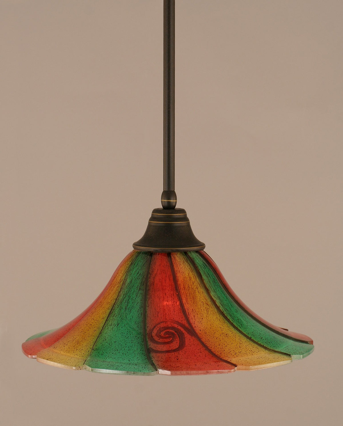 Toltec Lighting 1 Light Pendant In Dark Granite (26-Dg-767)