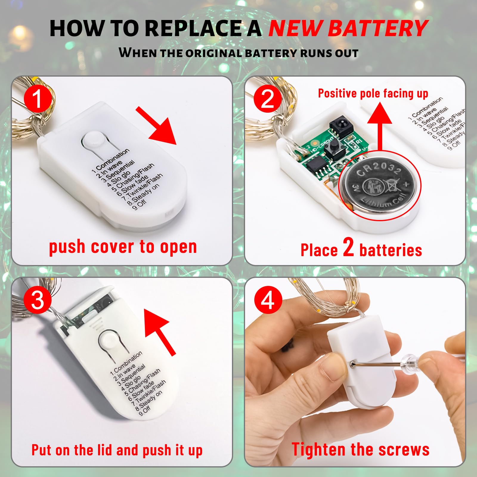 Sinamer 6Pcs Green Fairy Lights Battery Powered With Remote, 7Ft 20Leds Changing Twinkle String Lights With Timer, Waterproof Small Silver Wire Firefly Starry For Diy Wedding Party Christmas