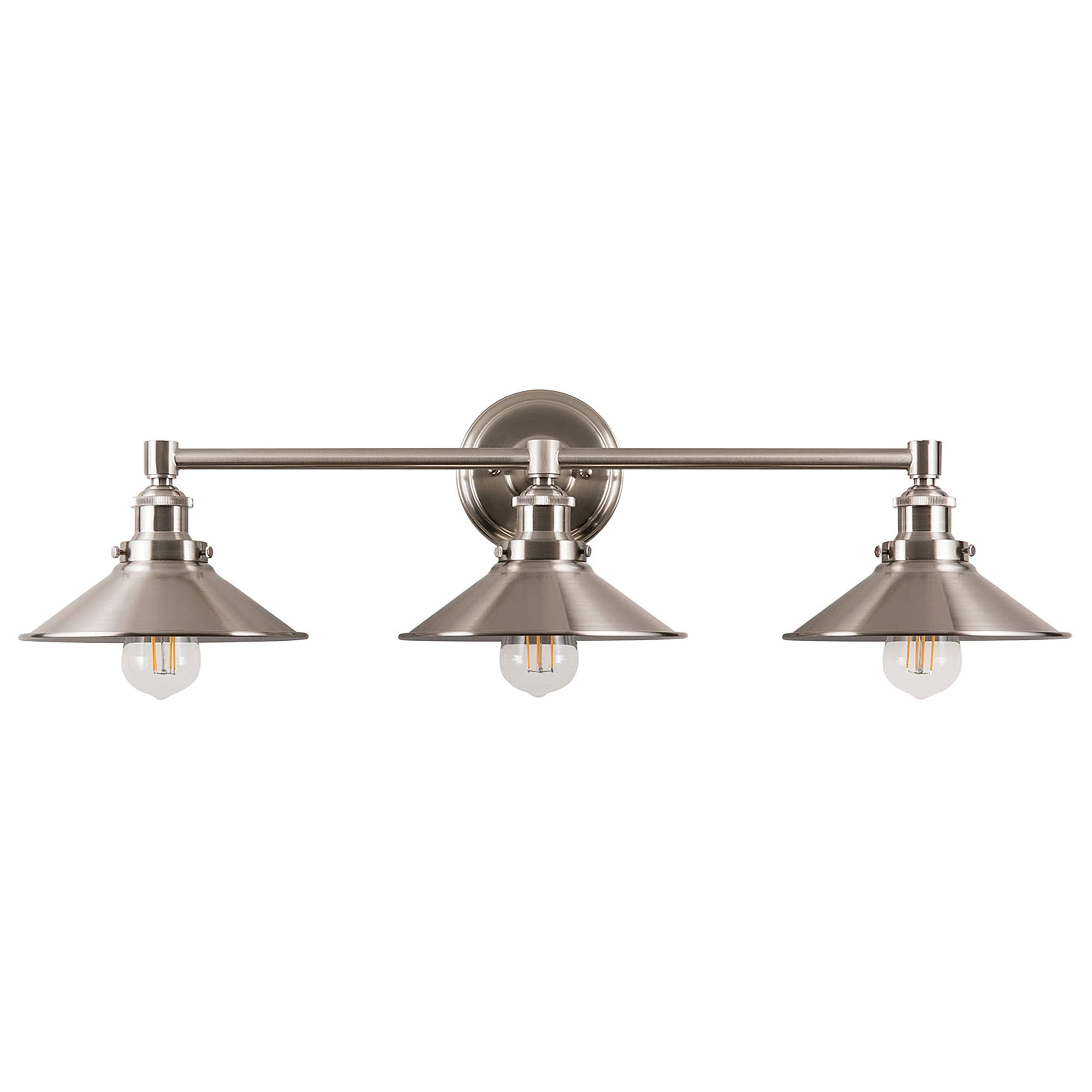 Linea Di Liara Andante 3 Light Bathroom Vanity Light Industrial Brushed Nickel Bathroom Light Fixtures Above Mirror Bathroom Lig