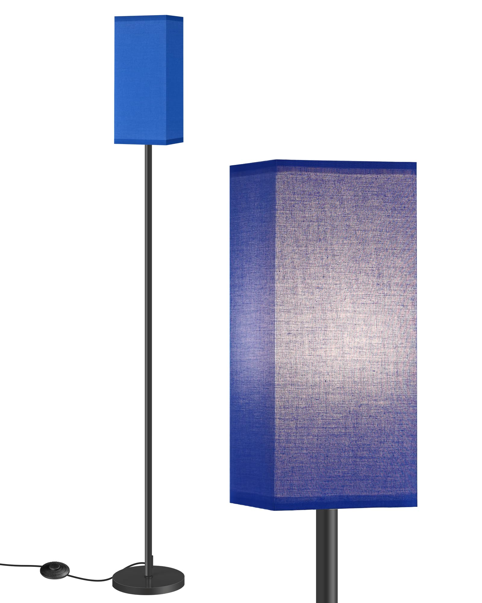 GOEBLESON Floor Lamp, Pole Lamp with Foot Switch, Modern Standing Lamp Lampshade, Minimalist Freestanding Lamp (Bulb Not Include