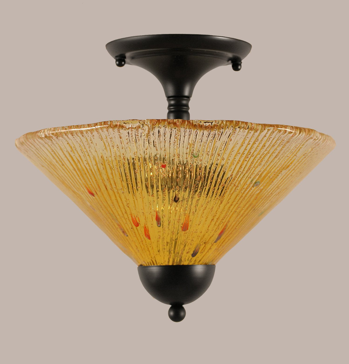2 Light Semi-Flush In Matte Black (120-Mb-774)