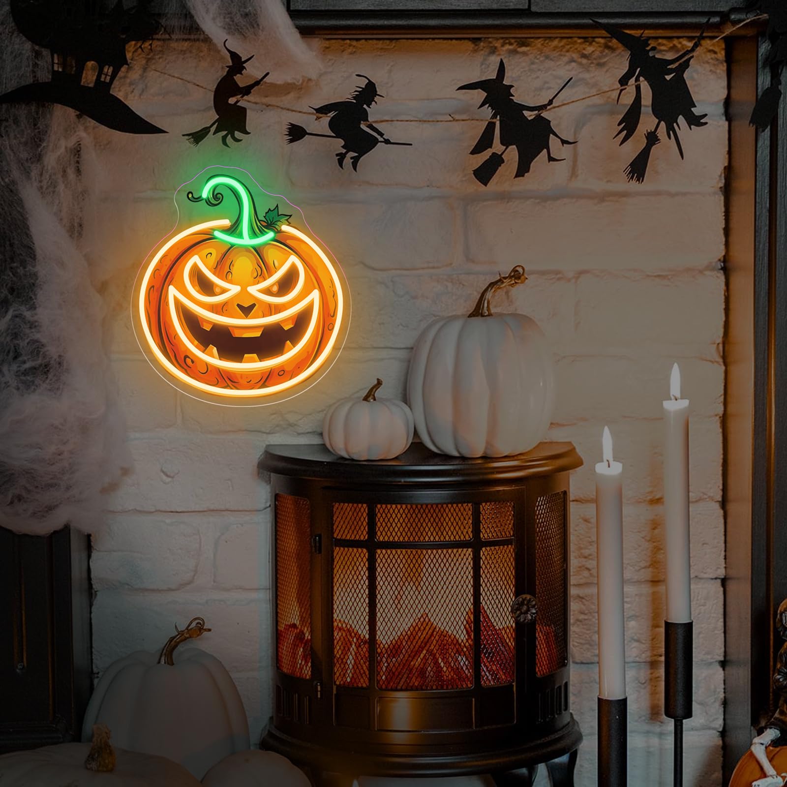 Pumpkin Neon Sign Halloween Pumpkin Led Light  Halloween Party Decor  Home Decor  Pumpkin Decor Personalized Gifts  13.8X12.6