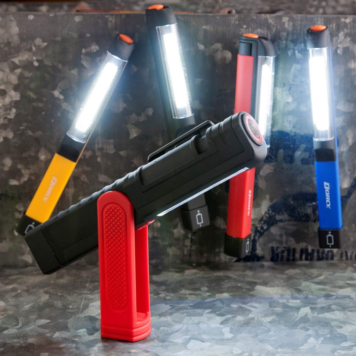 Dorcy 230-Lumen COB Pocket Work Light, Magnetic Base/Clip, Model 41-2621, Red