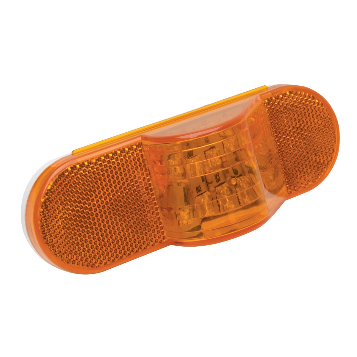 RoadPro RP6164AL Amber 6-1/2&quot; x 2-1/4&quot; Mid-Trailer Sealed Light with 3-Prong Connector