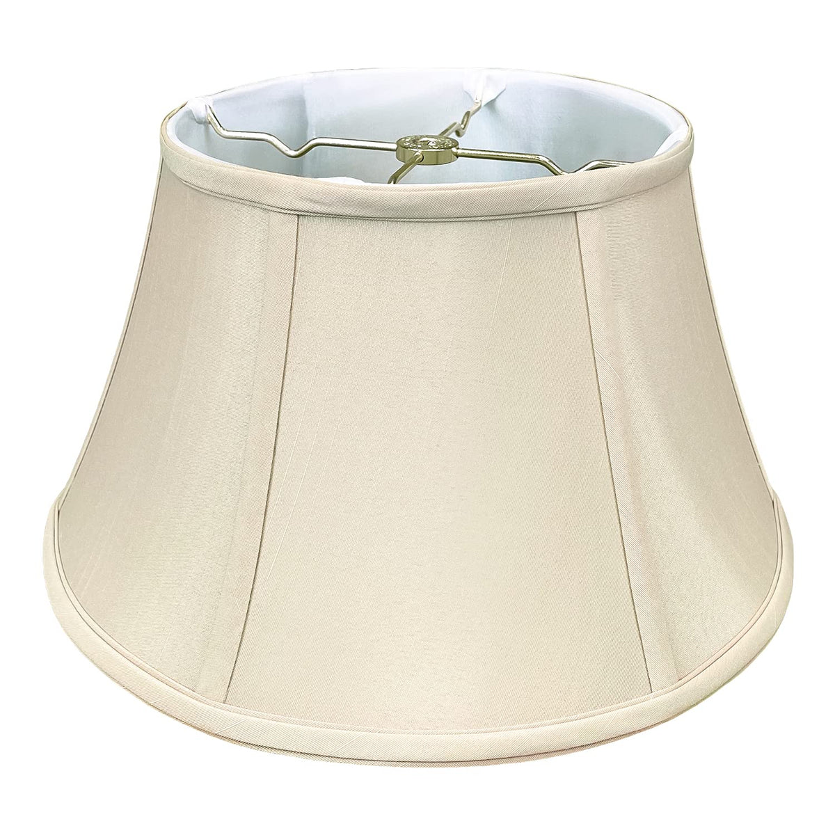 Royal Designs Shallow Drum Bell Billiotte Lamp Shade, Beige, 9.5 x 15 x 8 (BS-711-15BG)