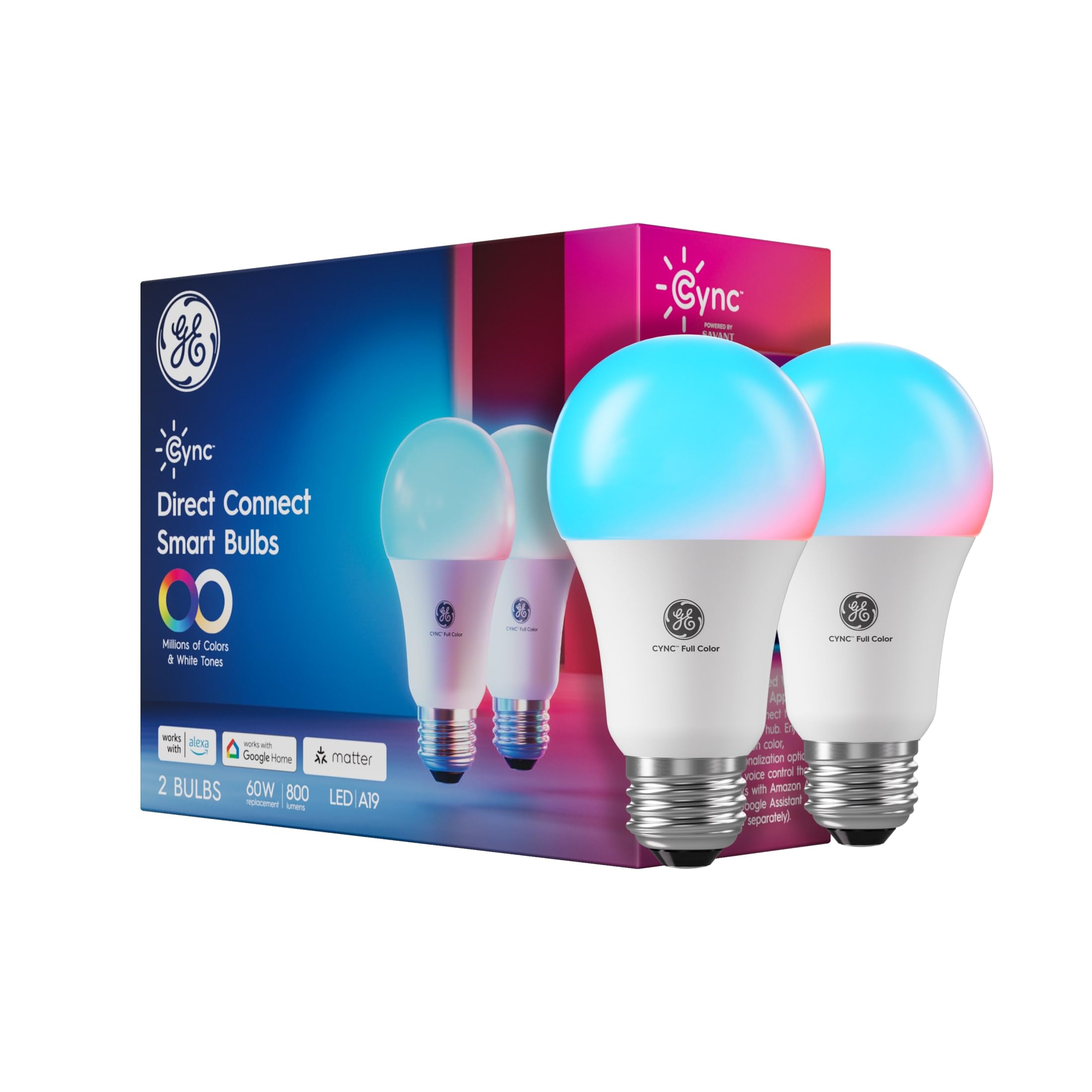 A19 Smart Led Light Bulbs, Room D  Cor Aesthetic Color Changing Wifi Lights, Led Indoor Light Bulb, Compatible With Alexa And Go