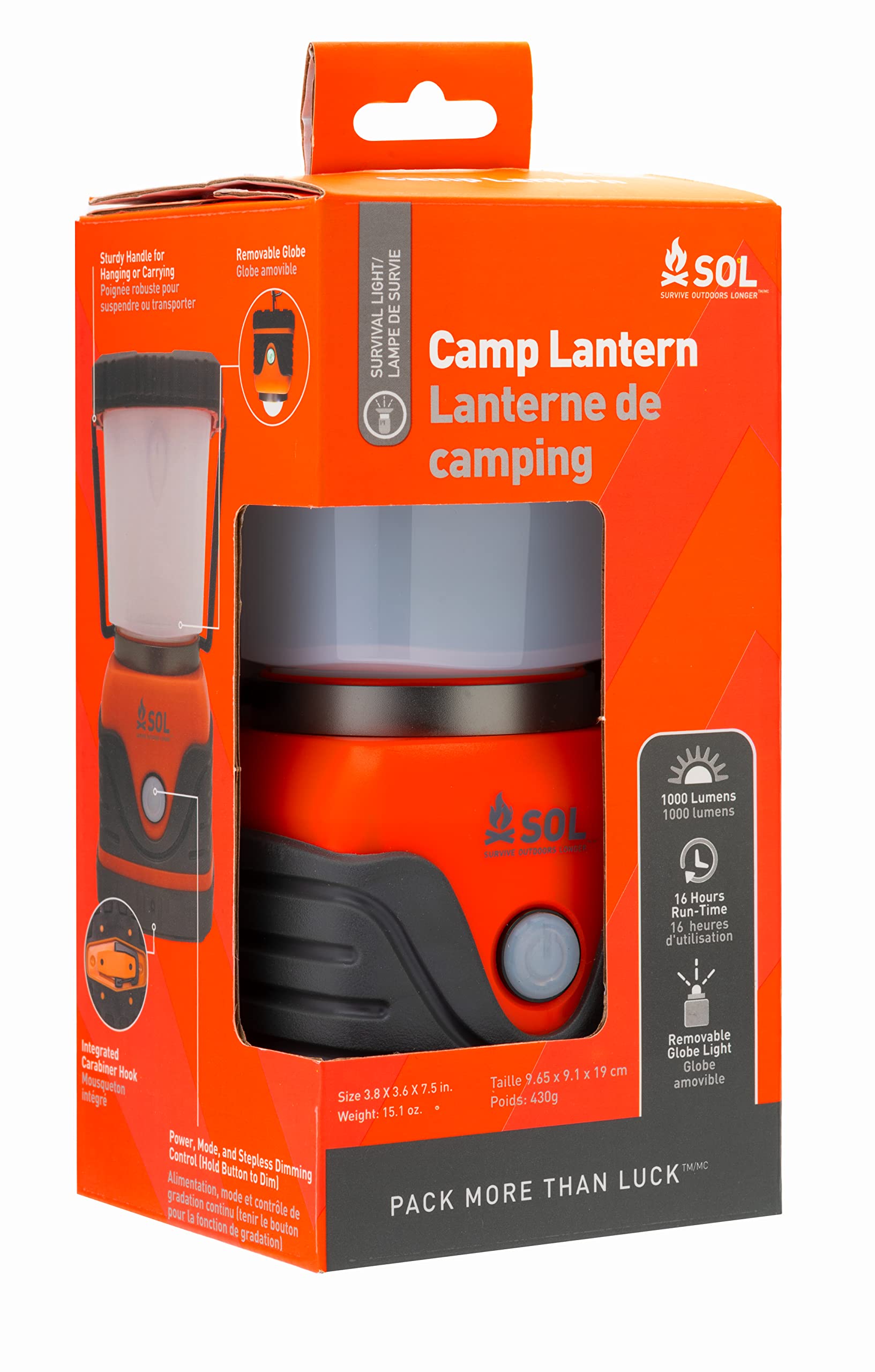 S.O.L. Survive Outdoors Longer Camp Lantern 3D