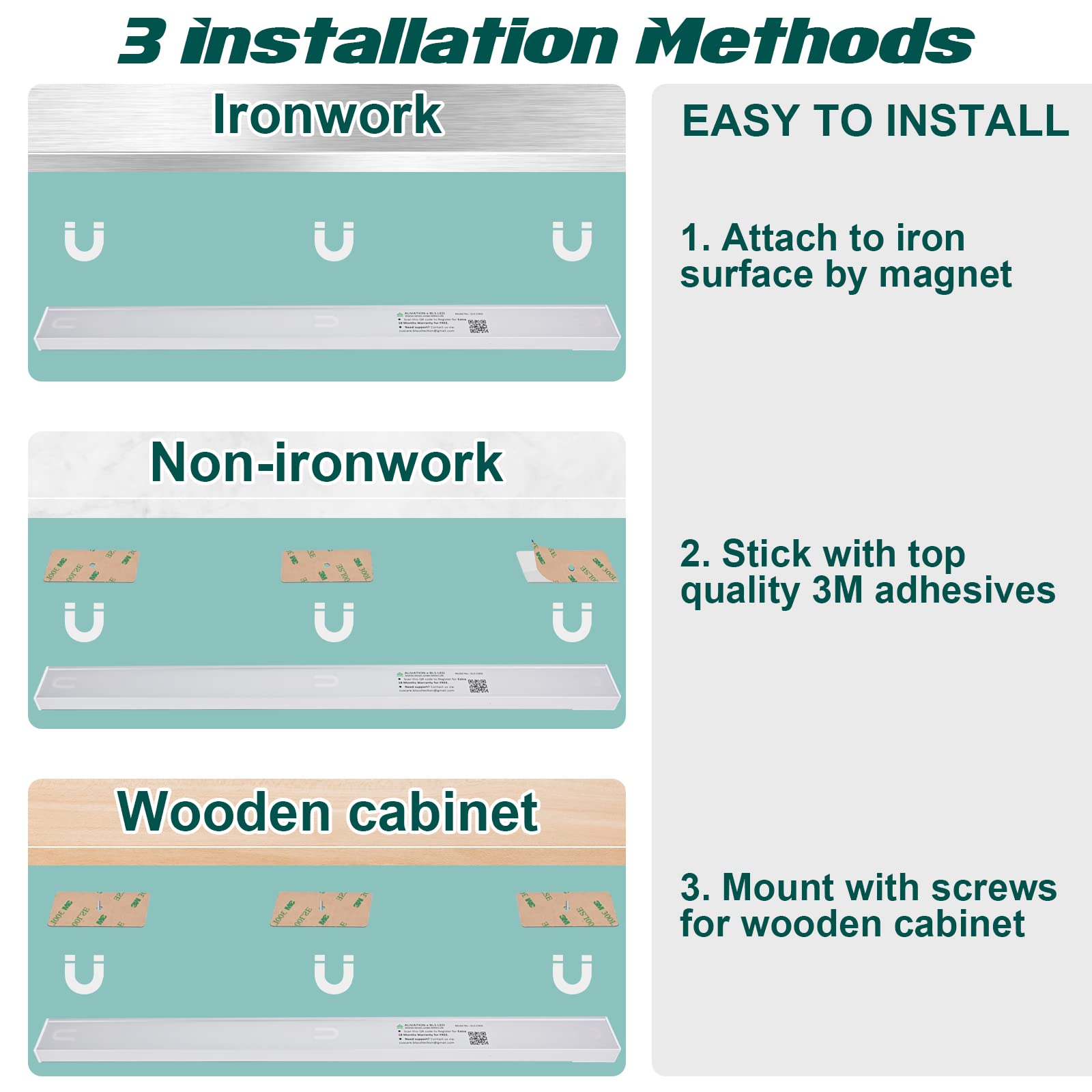Reoshine Under Cabinet Lights Motion Sensor, Rechargeable Led Closet Lighting With 3200Mah Battery, Powered Lights For Kitchen W