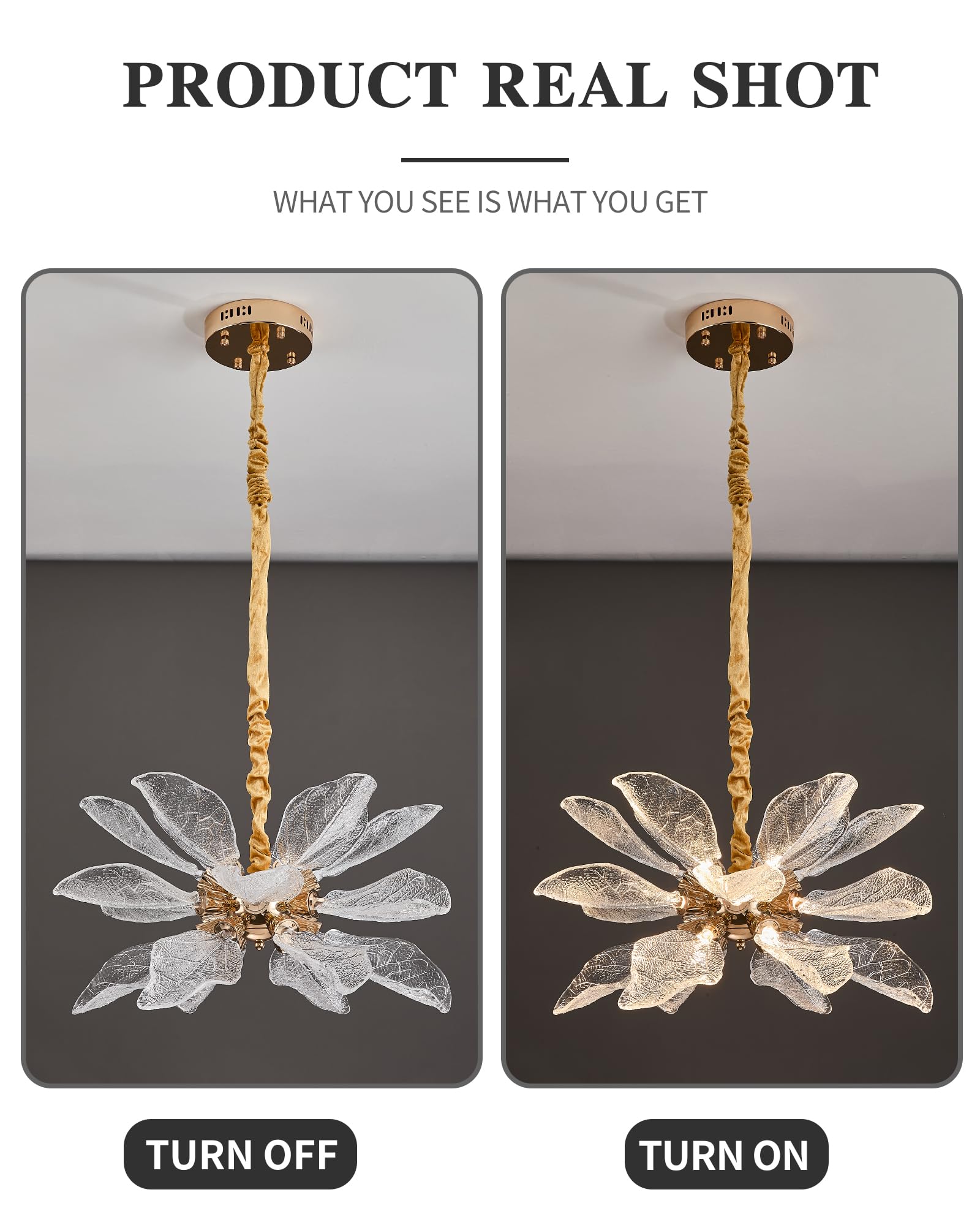 Witkey Modern Tree Branch Leaf Chandelier  18-Light 25.59 stylish Gold Pendant Lighting  Led 40W 3000K Warm White Chandeliers  Adjustable Height For Living Room  Dining Room  Bedroom  Kitchen Island