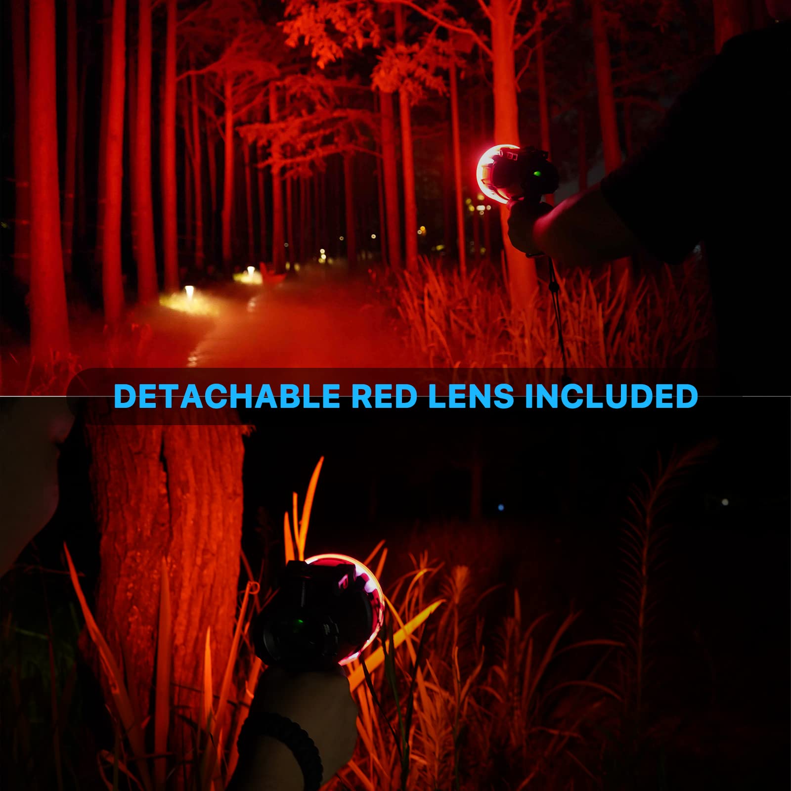 GOODSMANN 10000 Lumen Waterproof Rechargeable Marine LED Spotlight with Carrying Case - Black