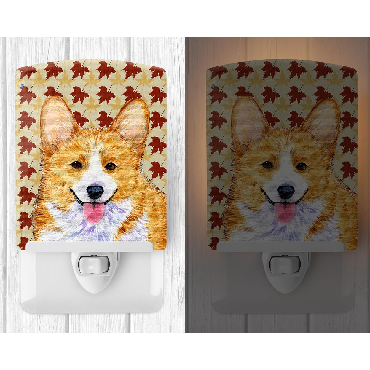 Carolines Treasures Corgi Ceramic Night Light, UL-Certified, 6x4x3, Multicolor, Model SS4370CNL