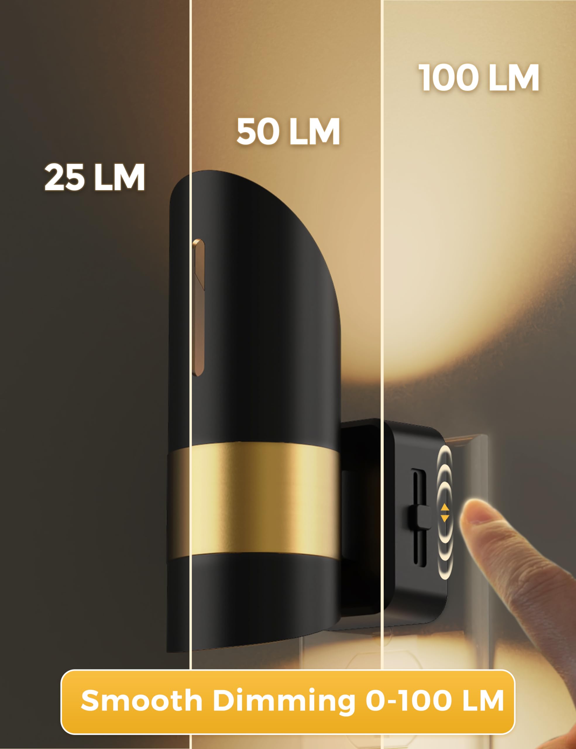 L LOHAS LED Night Light, 2 Pack, Adjustable Brightness, Dusk to Dawn Sensor, 3000K Soft White, Black, Model GY19802-3000K-2