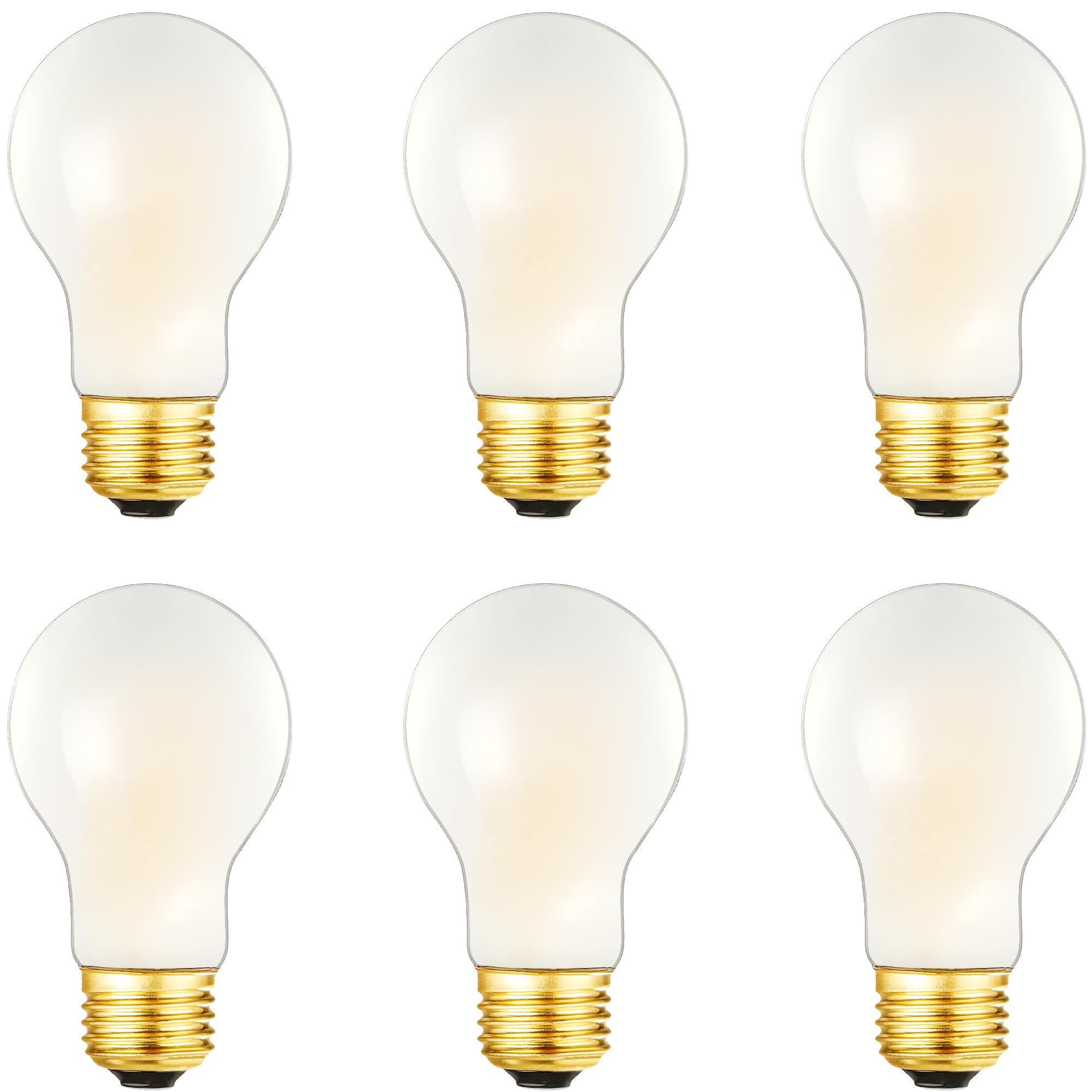 HOMOSUM Dimmable E26 LED Bulb 60W,A19 Frosted Vintage LED Edison Bulbs 6W,600LM, AC120V, 2700K Warm White Frosted Light Bulbs wi