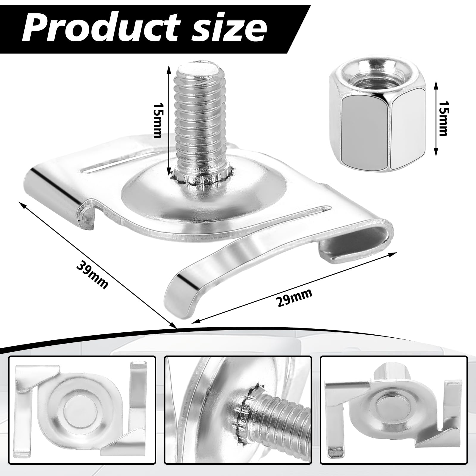 Shimeyao 20 Pcs T Bar Ceiling Clips Track Lighting Attachment 120V T Bar Grid Drop Ceiling Clip To Mount Track To Drop Grid For Systems In Chrome (Silver)